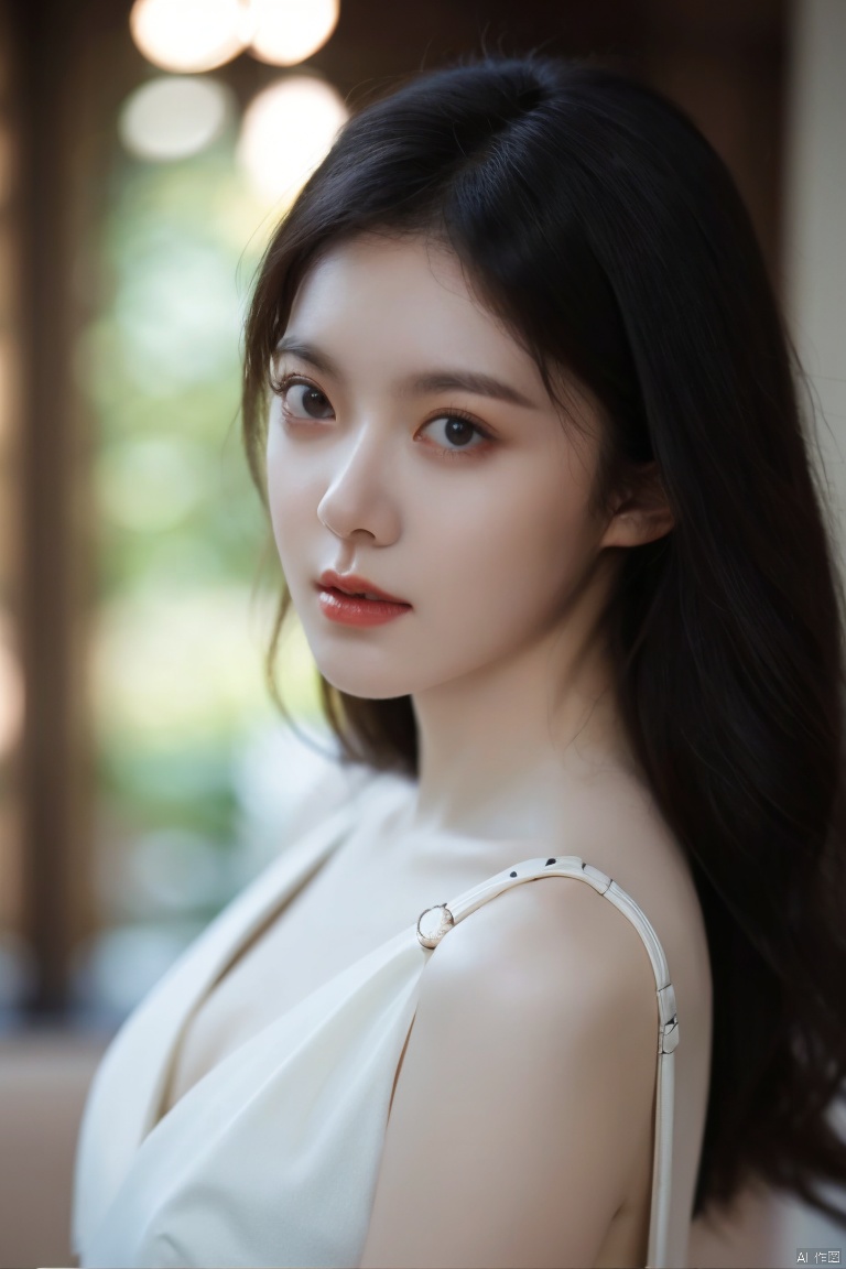  Surrealist beauty photo, a beautiful woman wearing complex and detailed colored clothes and future jewelry, low cut.,