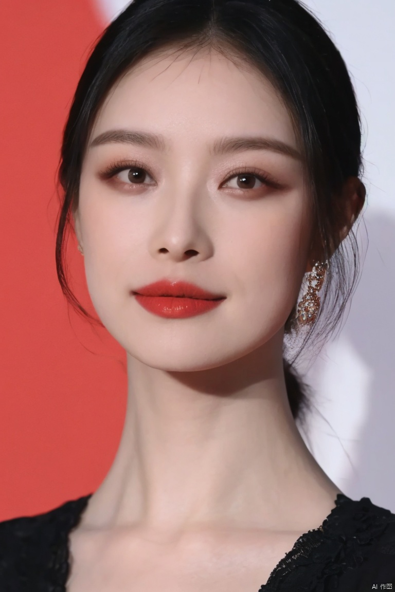  Surrealist beauty photo, a beautiful woman wearing complex and detailed colored clothes and future jewelry, low cut.,