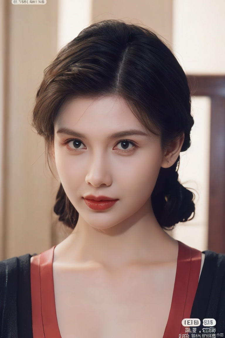 Surrealist beauty photo, a beautiful woman wearing complex and detailed colored clothes and future jewelry, low cut.,