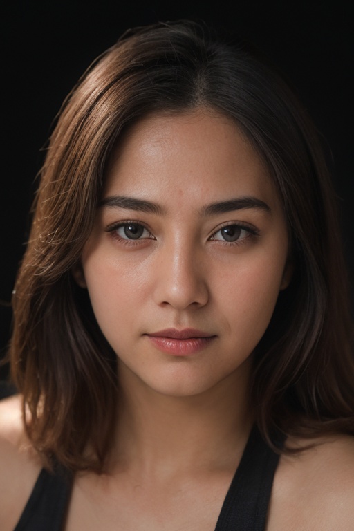 Generate hyper realistic image of a portrait of woman ,  (25 years old),  smile on Tensor.Art