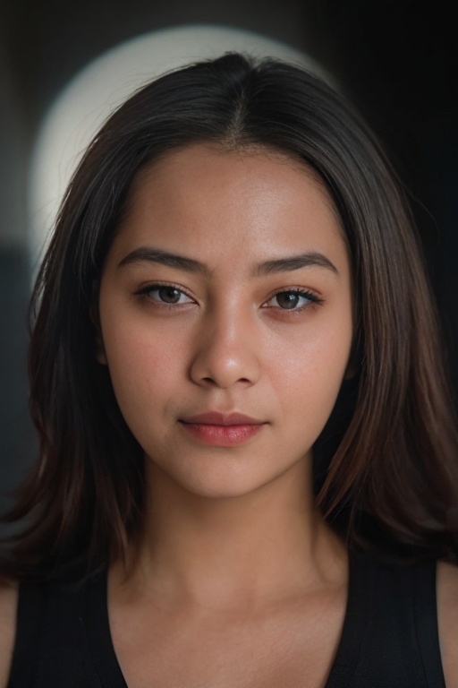 Generate hyper realistic image of a portrait of woman ,  (25 years old),  smile on Tensor.Art