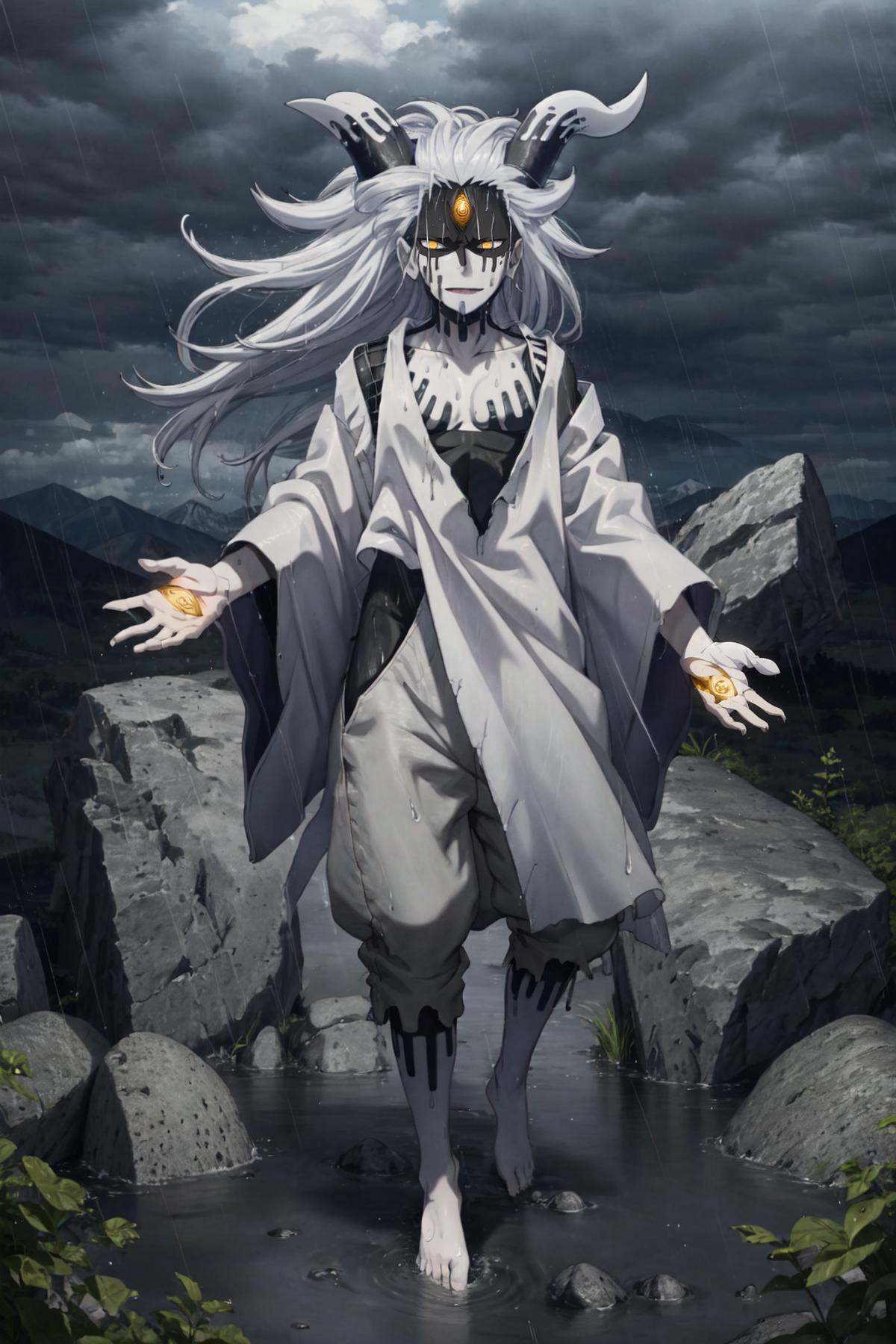 Momoshiki,  1boy,  two-tone skin on Tensor.Art
