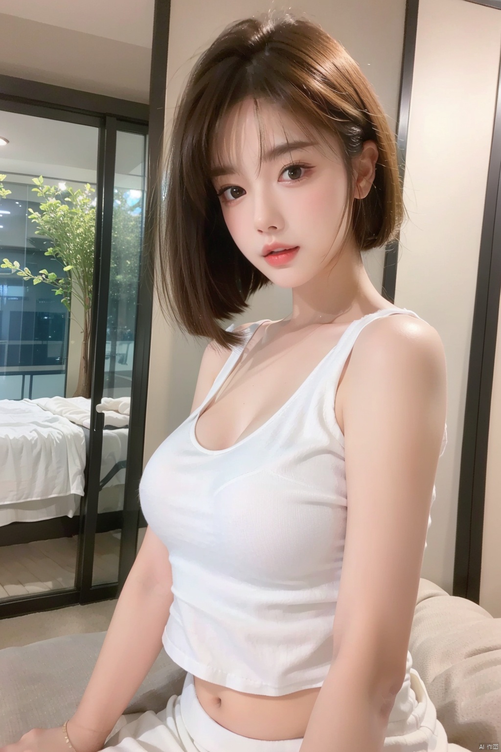  1girl,beautiful girl,looking at viewer,(best quality, masterpiece, ultra-high resolution, 8K, HDR, UHD, 64K, official art),photo,Ultra-realistic,full frontal,upper body,