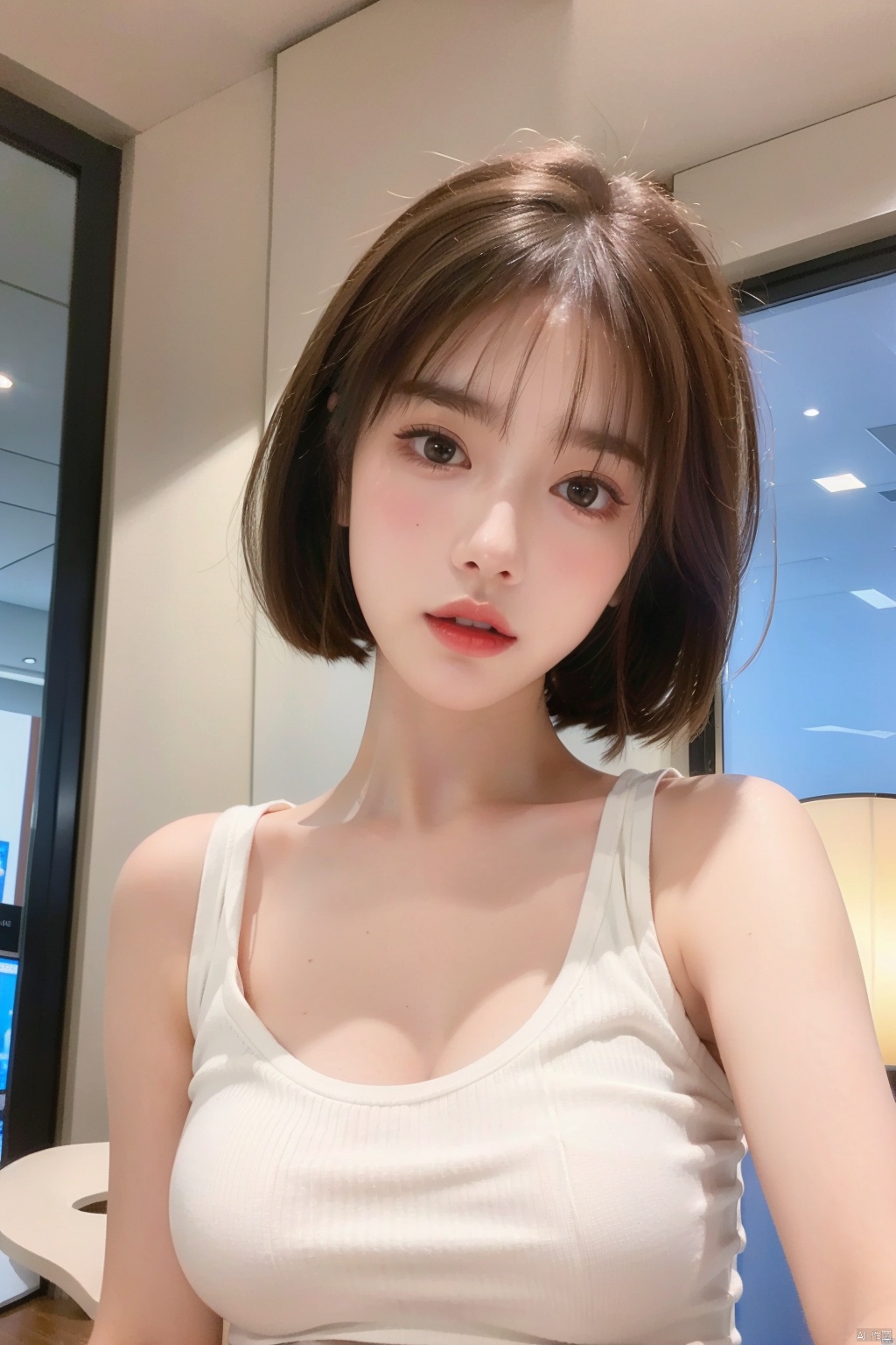  1girl,beautiful girl,looking at viewer,(best quality, masterpiece, ultra-high resolution, 8K, HDR, UHD, 64K, official art),photo,Ultra-realistic,full frontal,upper body,