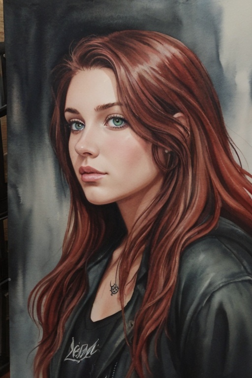 create a painting that is a mix of ink and watercolor. The painting must make the details of the applied artistic mode (mi...