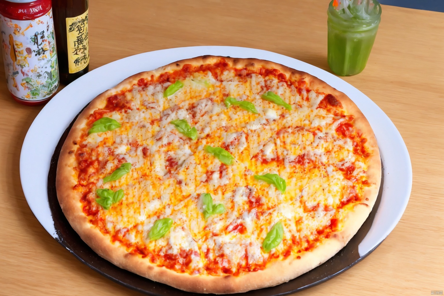 absurdres,incredibly absurdres,reality,realistic, ,Crayon style,,Delicious pizza, Asian girl