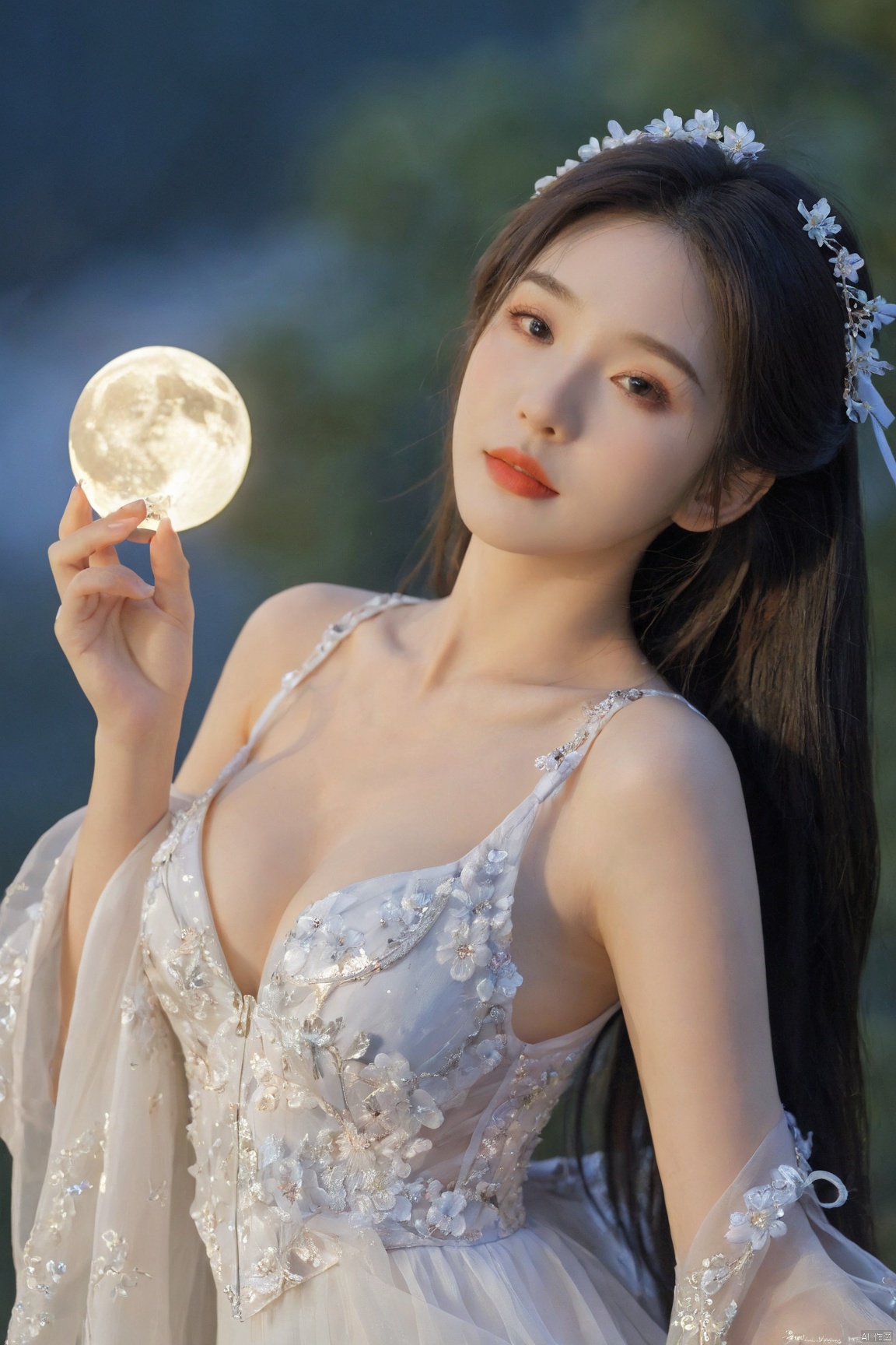 1girl,  Xnangongwan,  flower on Tensor.Art