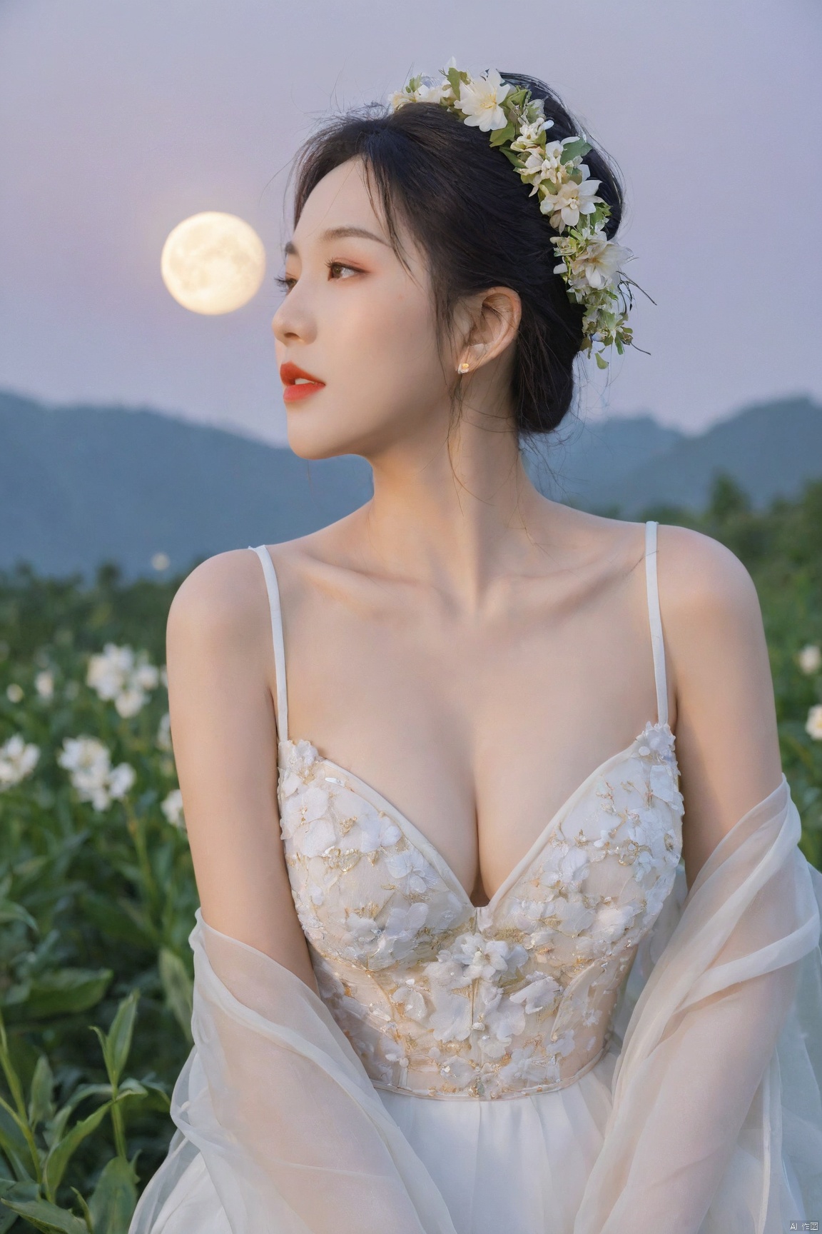 1girl,  Xnangongwan,  flower on Tensor.Art