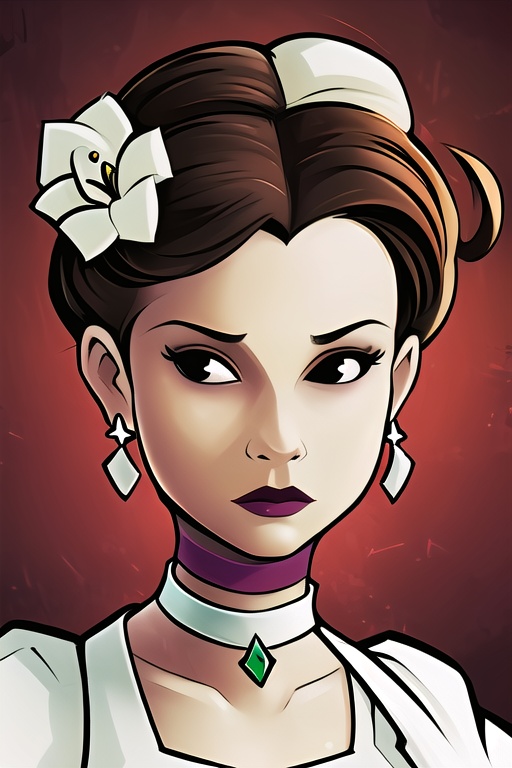 SSea,  Portrait,  a pale woman with a white flower in her hair and a white dress on Tensor.Art
