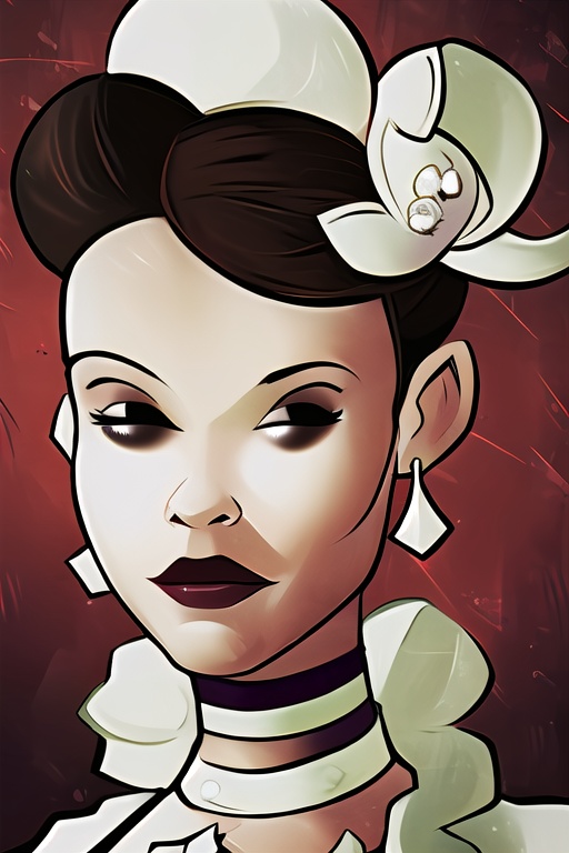 SSea,  Portrait,  a pale woman with a white flower in her hair and a white dress on Tensor.Art