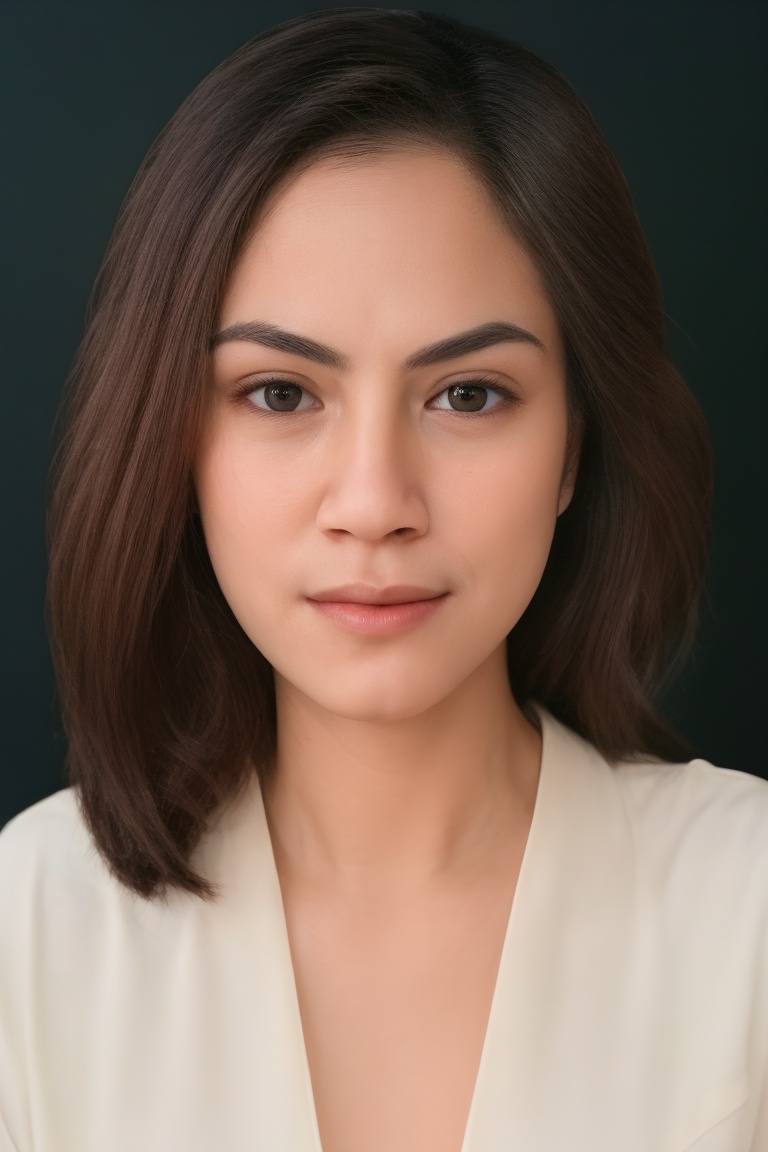 Generate hyper realistic image of a portrait of woman ,  (25 years old),  smile on Tensor.Art