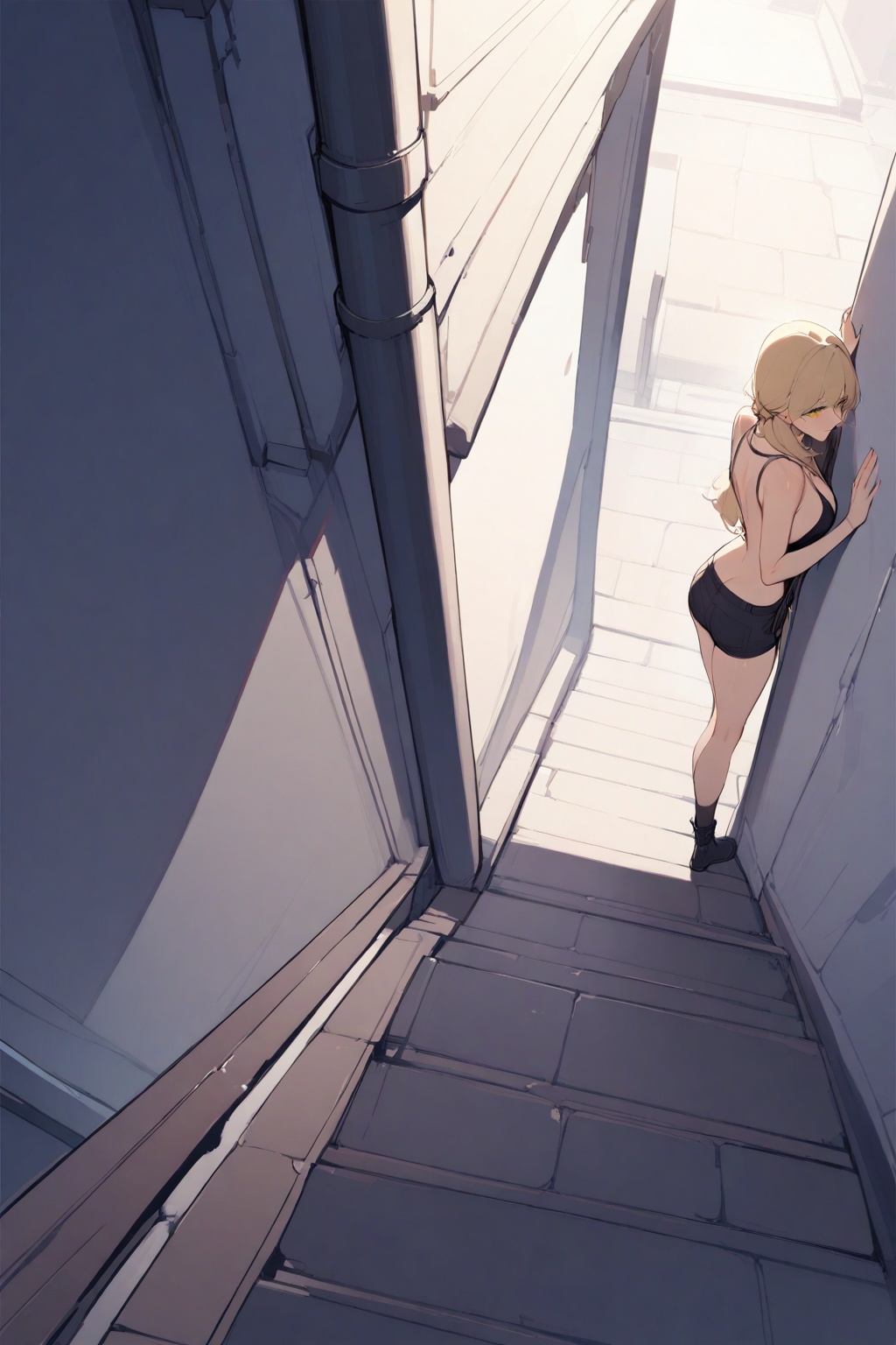 1 igrl,  masterpiece,  Pov against the wall on Tensor.Art