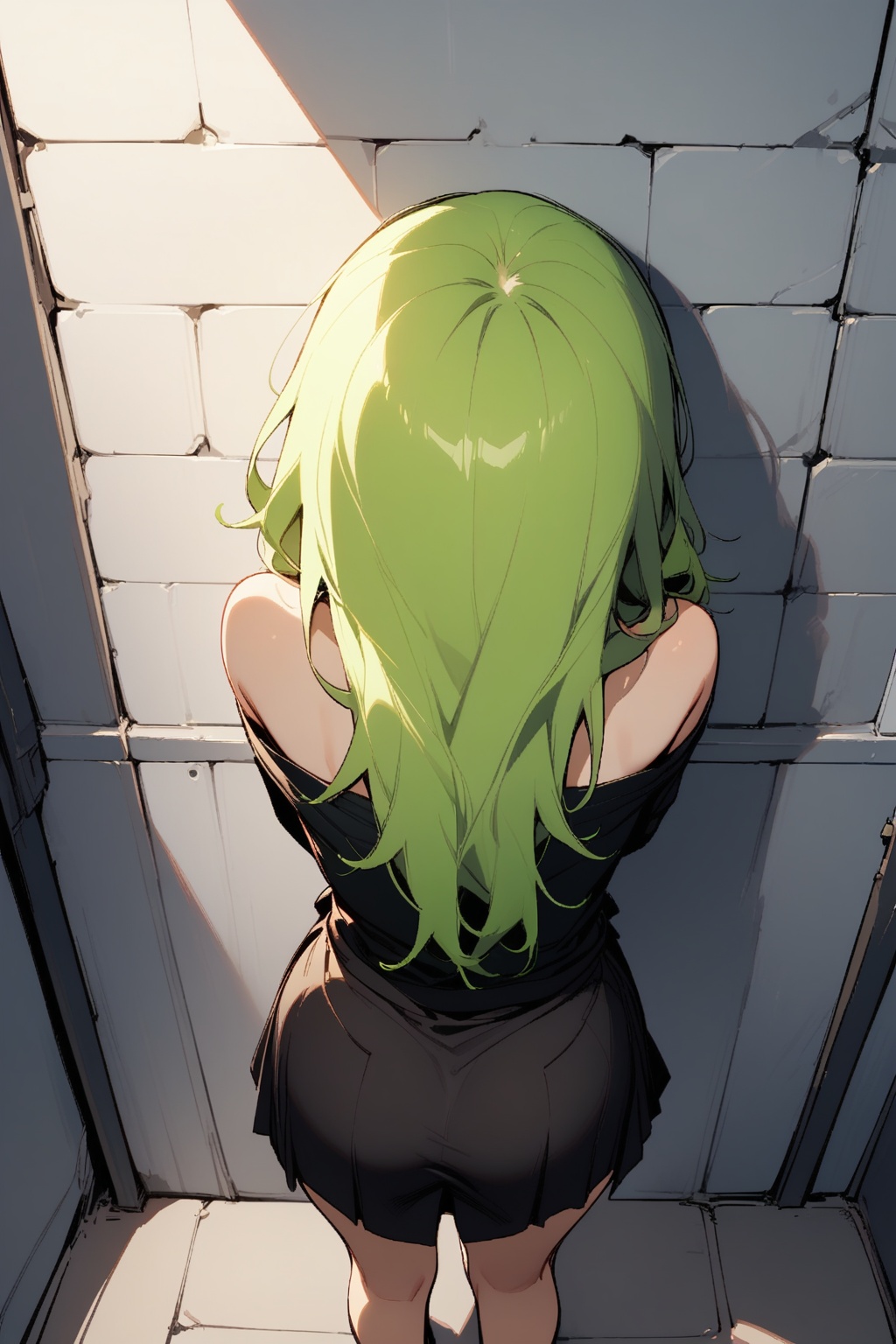 1 igrl,  masterpiece,  Pov against the wall on Tensor.Art
