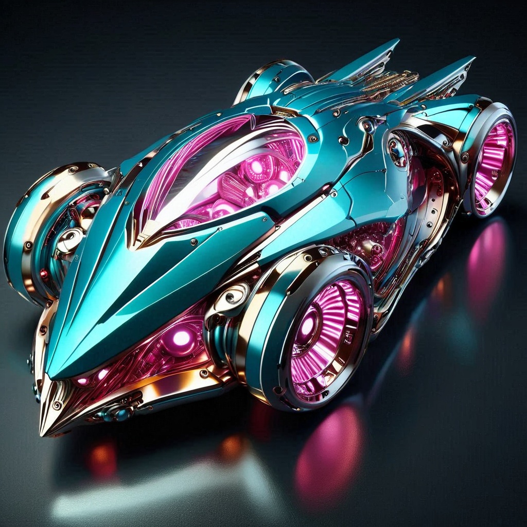 futuristic,  metal adorning,  glowing color inside on Tensor.Art