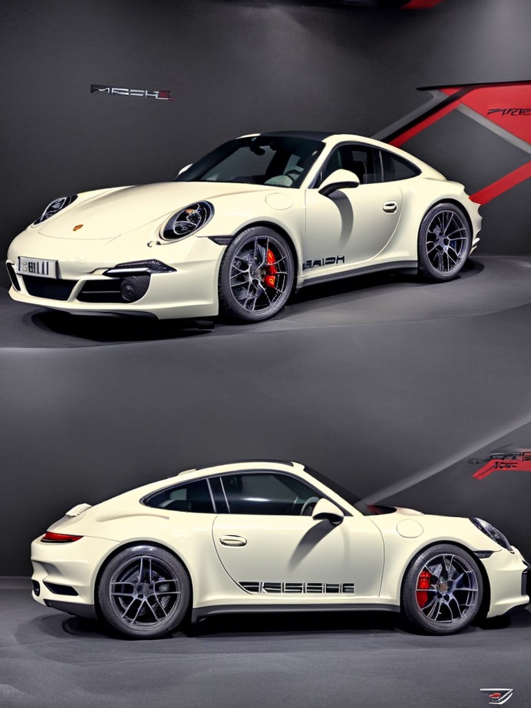 Realistic,  high quality,  a car which is a porsche 911 on Tensor.Art