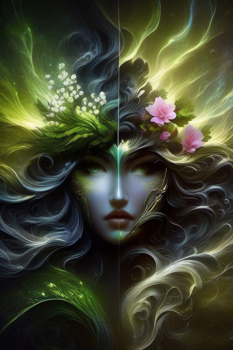 Highly detailed,  highly cinematic,  close-up image of a goddess of nature over the world on Tensor.Art