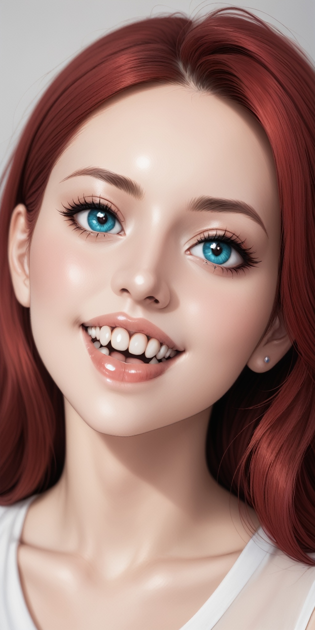 1girl,  focus mouth,  beautiful and detailed face on Tensor.Art