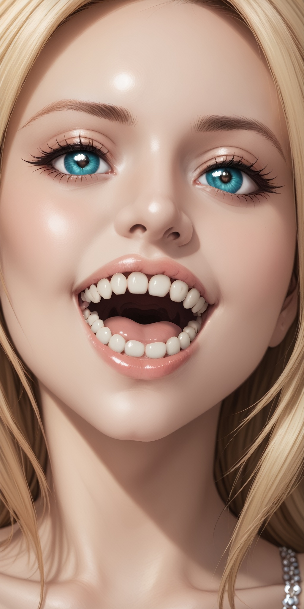 1girl,  focus mouth,  beautiful and detailed face on Tensor.Art