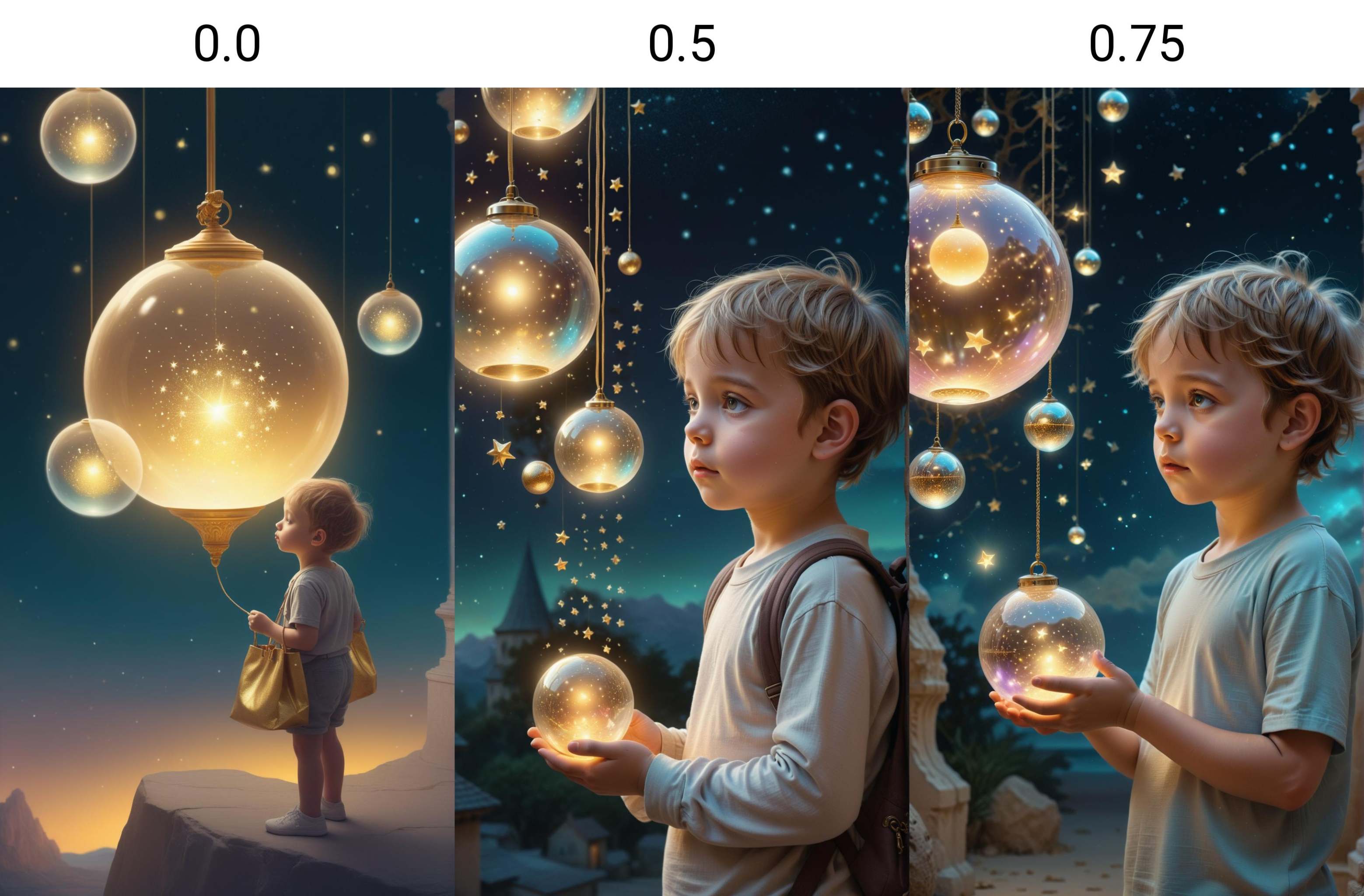 Lampshade,  Fantasy digital art of a young child,  lost in thought on Tensor.Art