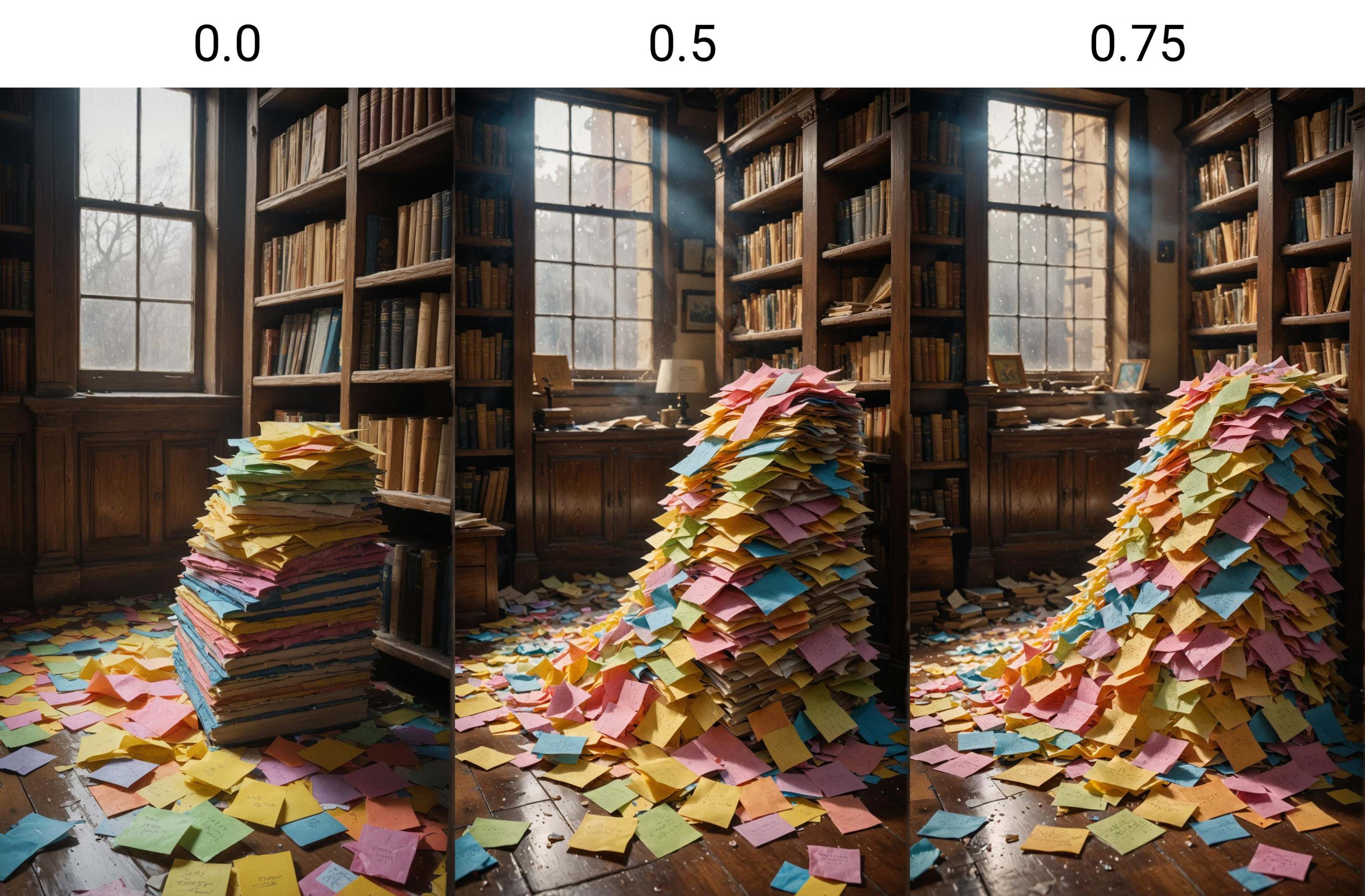 a pile of crumpled sticky notes,  Painting,  realism on Tensor.Art