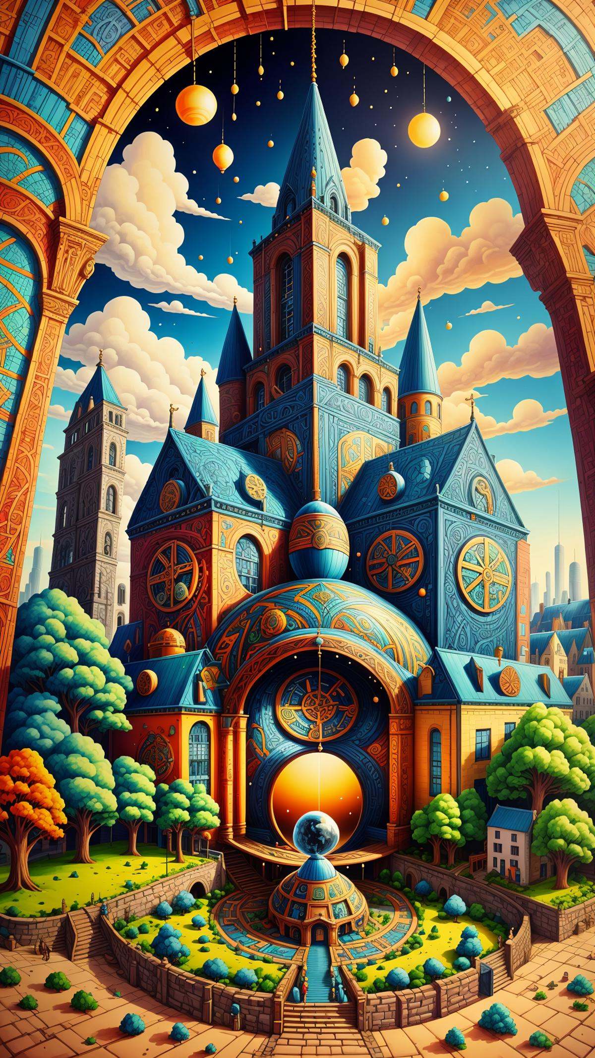 GaelicPatternStyle a yawn capturing a tiny city within its echo by mnemic on Tensor.Art