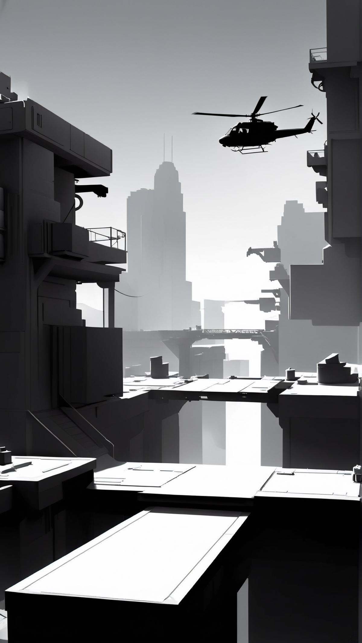 <lora:WhiteboxStyleXL:1>WhiteboxStyle Silicon Valley Startup Race: Coding marathons, product launches, venture capital negotiations, coffee brewing, office pranks. monochrome, ambient occlusion, <lora:WhiteboxStyle:0.8> WhiteboxStyle, Dystopian Rooftop Chase: Helicopter landings, satellite platforms, zip lines, billboard jumps, cityscape view., (Masterpiece:1.3) (best quality:1.2) (high quality:1.1)