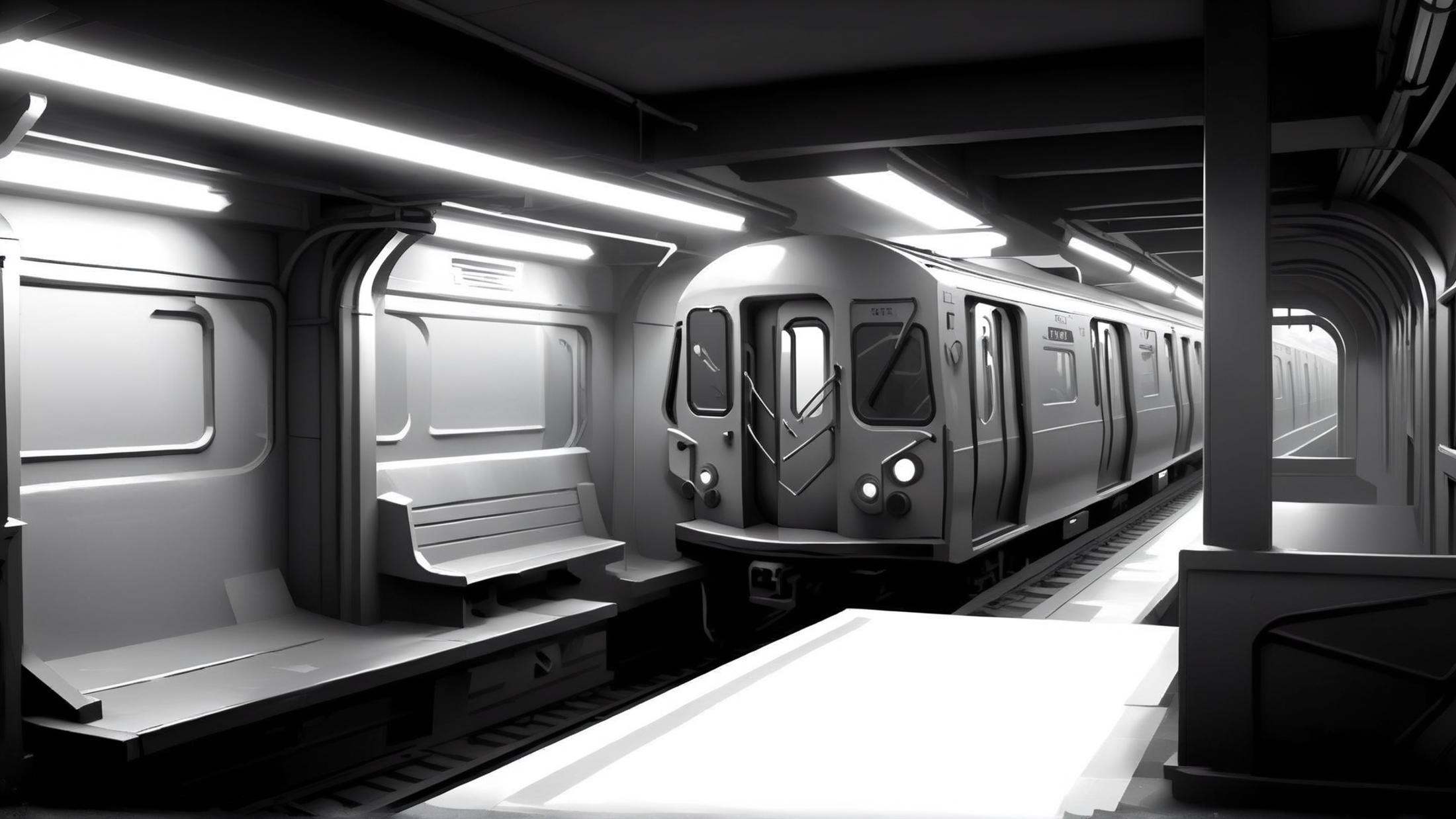 <lora:WhiteboxStyleXL:1>WhiteboxStyle New York Subway Graffiti Challenge: Spray paint puzzles, train-hopping, underground music battles, urban exploration. monochrome, ambient occlusion, <lora:WhiteboxStyle:0.8> WhiteboxStyle, neon jungle, (Masterpiece:1.3) (best quality:1.2) (high quality:1.1)