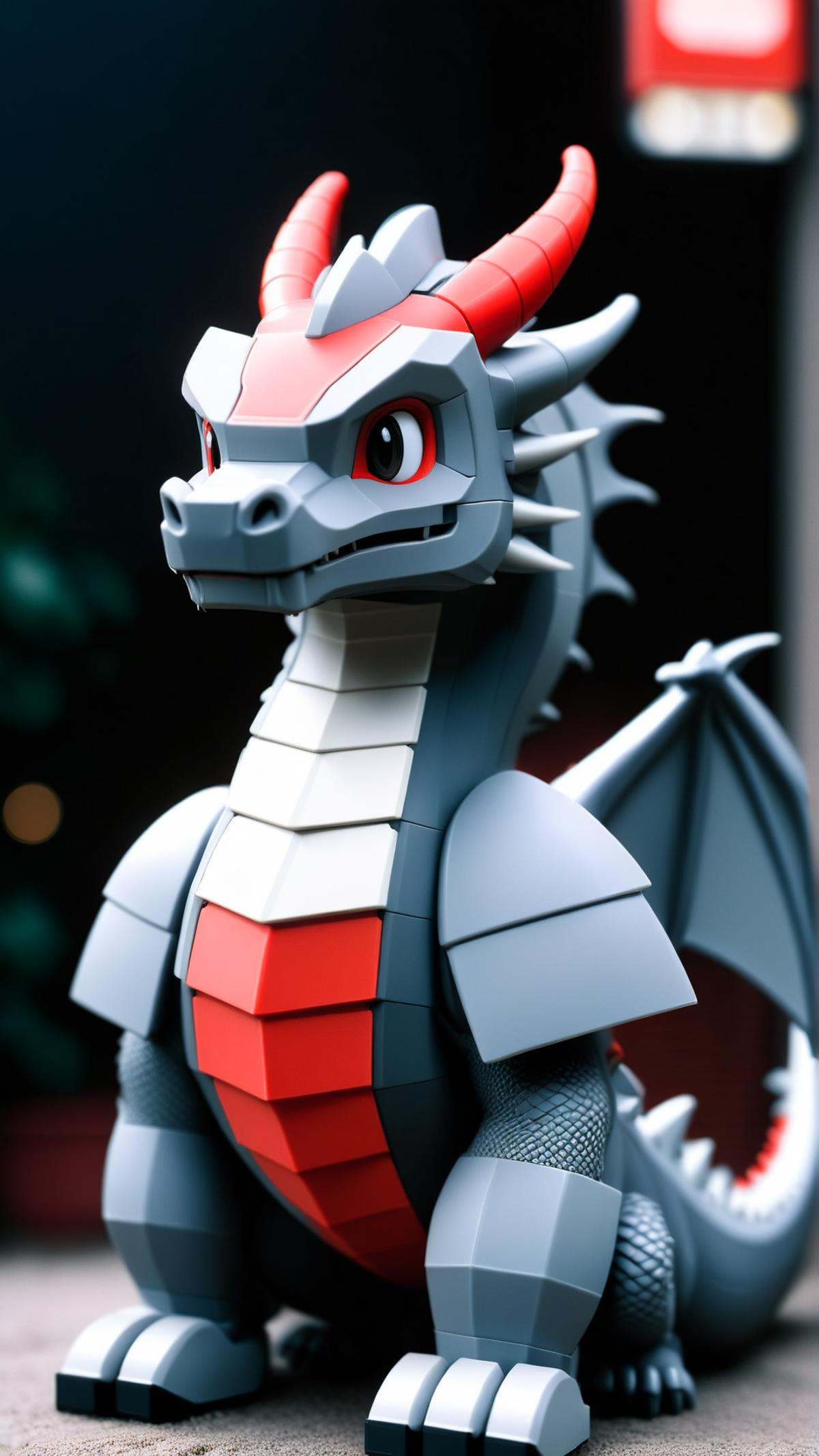 <lora:NESStyleXL:1>NESStyledragon, NES-inspired, gray plastic, red plastic, 24mm, (analog, cinematic, film grain:1.3), Bokeh DOF, (Masterpiece:1.3) (best quality:1.2) (high quality:1.1)