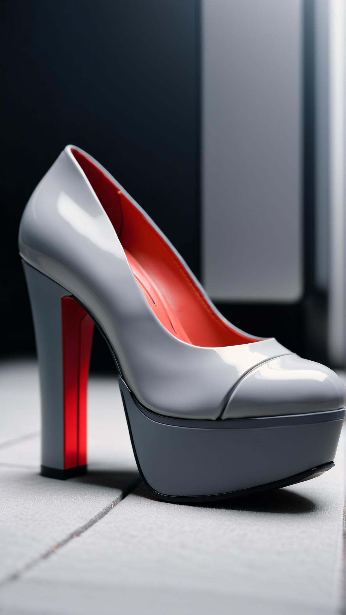 <lora:NESStyleXL:1>NESStyleHigh heels, NES-inspired, gray plastic, red plastic, 24mm, (analog, cinematic, film grain:1.3), Bokeh DOF, (Masterpiece:1.3) (best quality:1.2) (high quality:1.1)