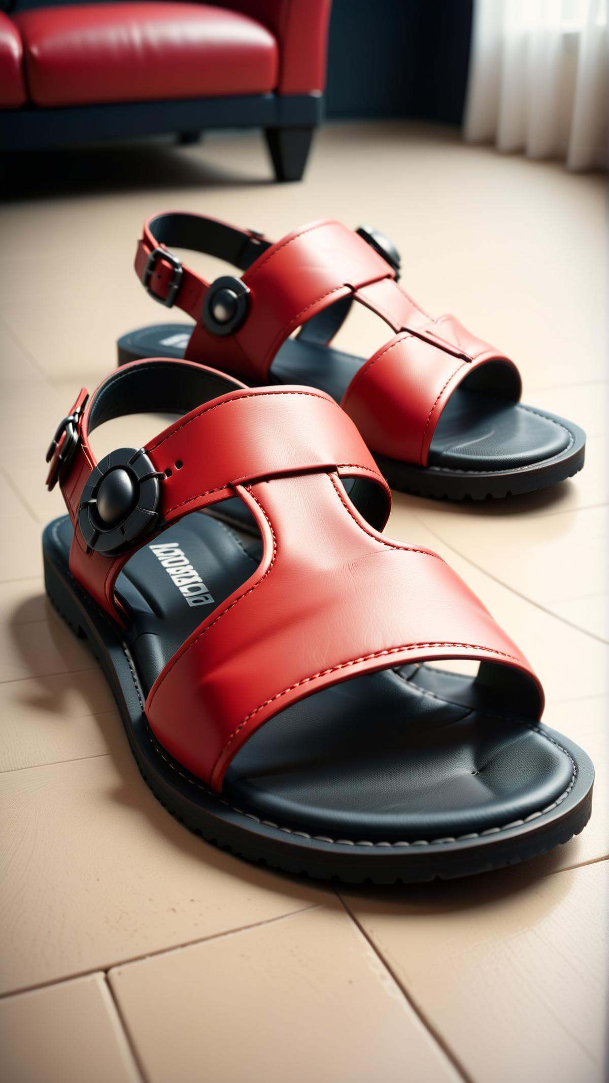 DeadpoolStyle Sandals,  24mm, by mnemic on Tensor.Art