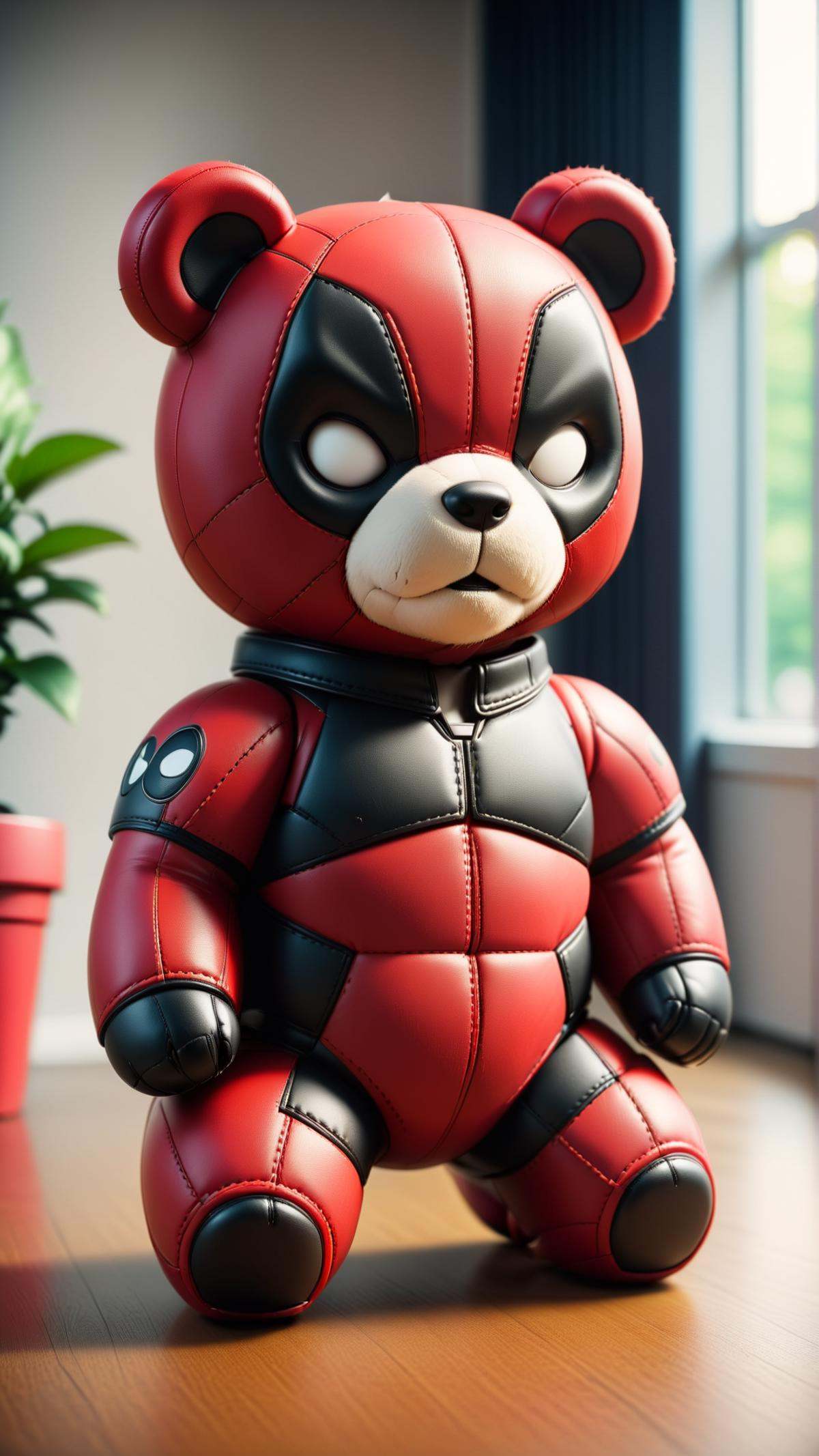 DeadpoolStyle teddybear,  24mm, on Tensor.Art