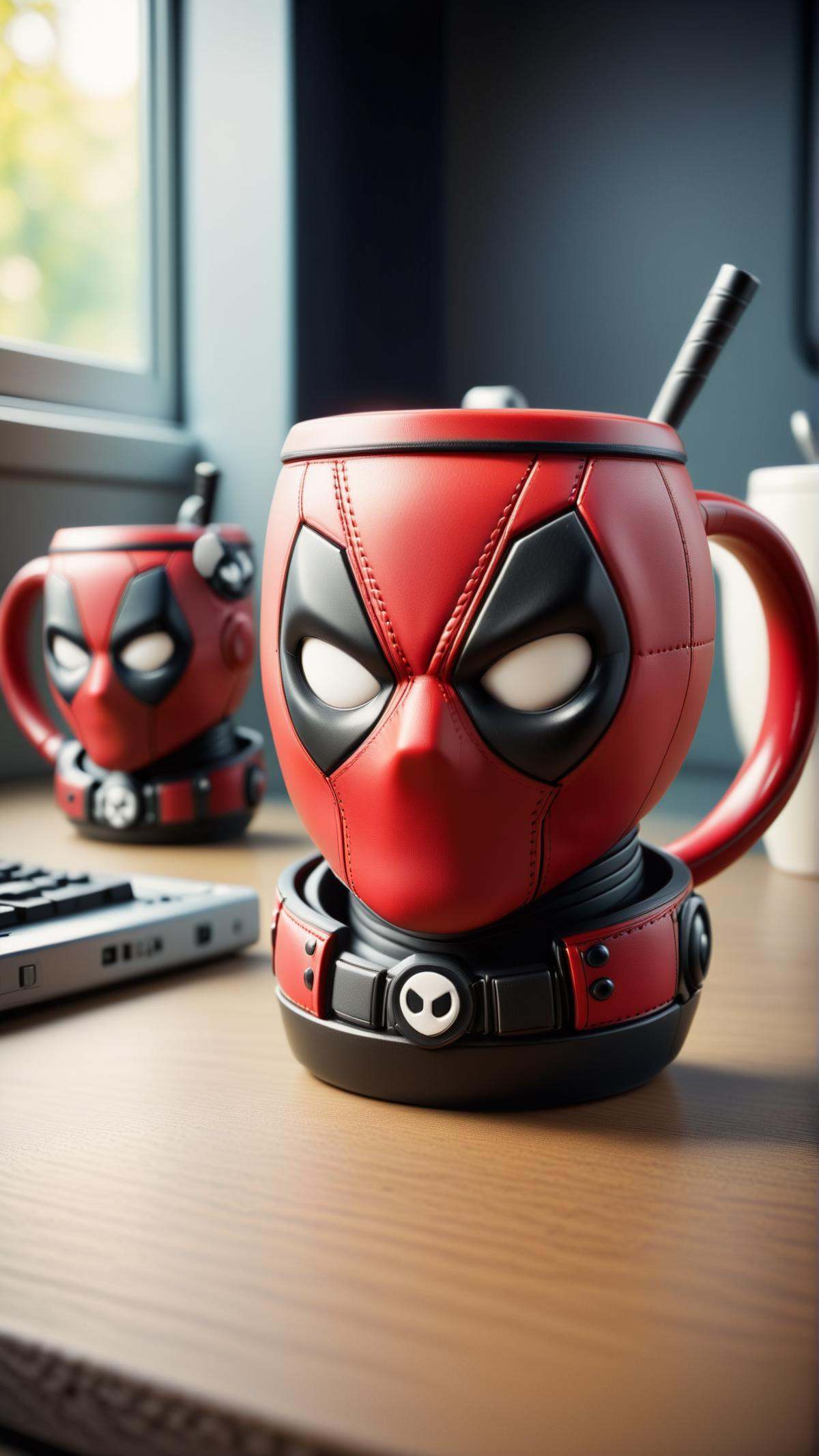 DeadpoolStyle Mugs,  24mm, on Tensor.Art