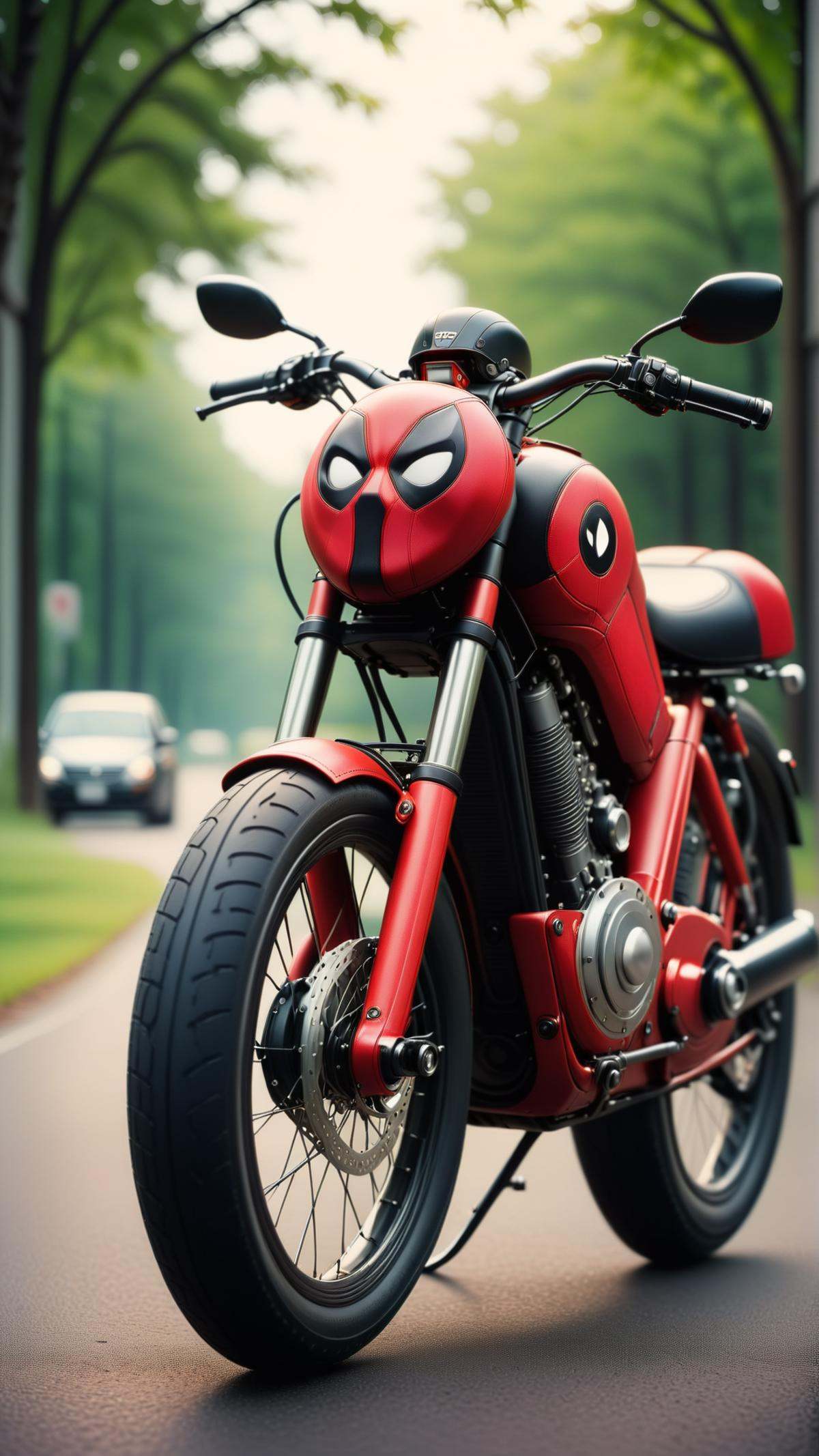 DeadpoolStyle bike,  24mm, by mnemic on Tensor.Art