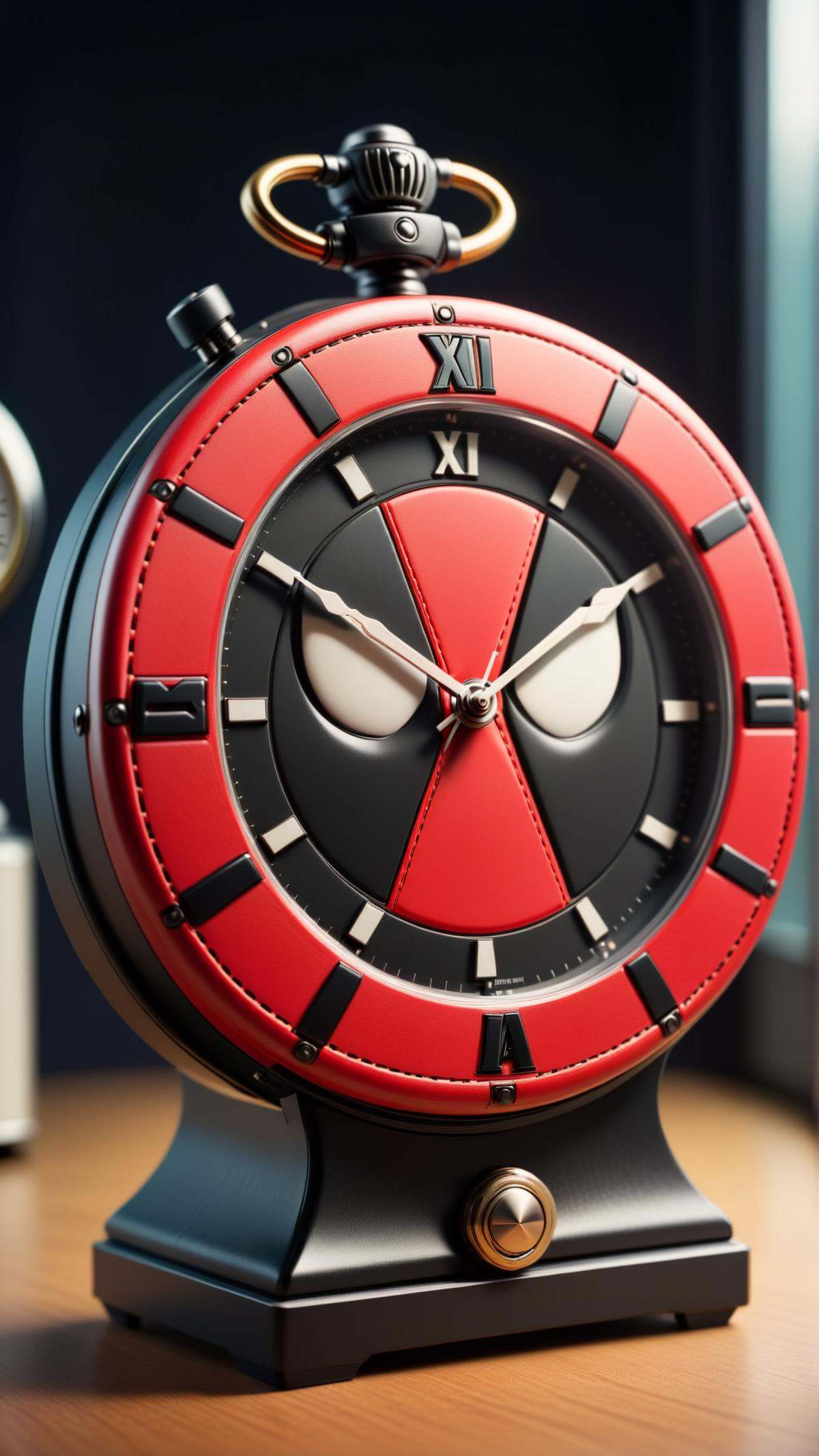 DeadpoolStyle clock,  24mm, by mnemic on Tensor.Art