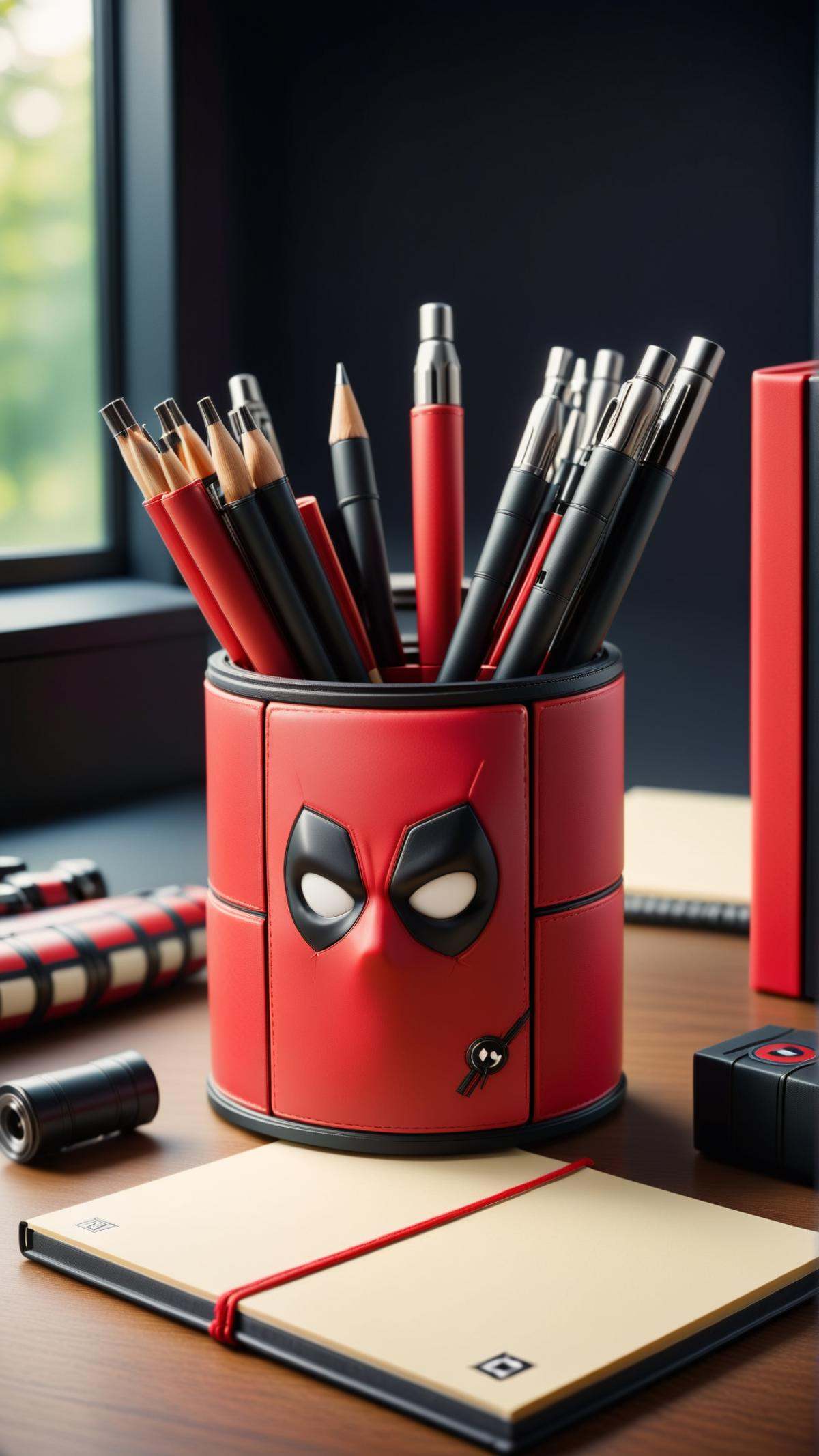 DeadpoolStyle Stationery set,  24mm, on Tensor.Art