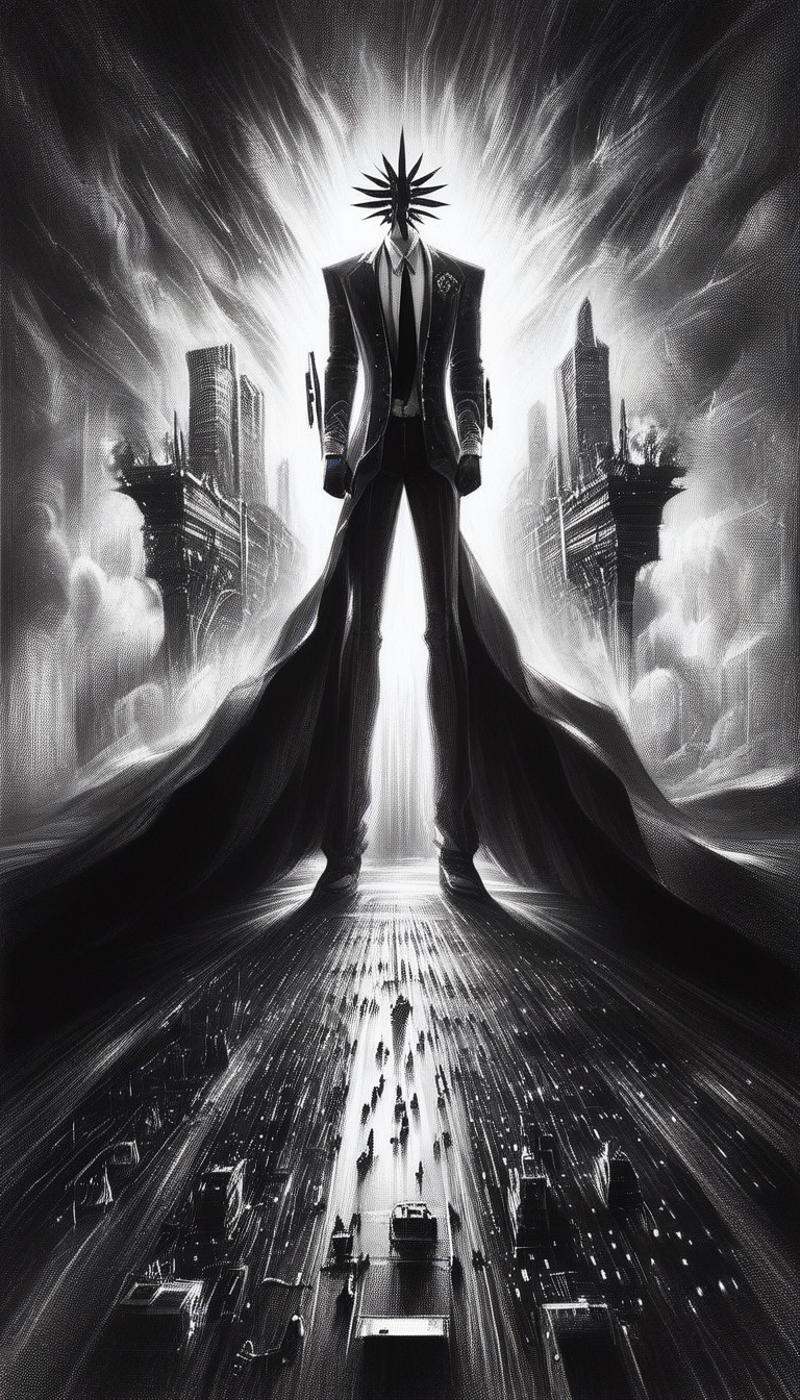 score_9, score_8_up, score_7_up, score_6_up, <lora:CharcoalDarkStylePony:1> CharcoalDarkStyle a triple a game concept art of an anthropomorphic flame in a casual outfit, art by cushart krentz and greg rutkowski, elegant, front view, male person concept art, sharp focus, morandi color scheme, fantasy style, illustration, high quality, digital art, hyperrealism, octane render, commission art, source_anime, dark, sketch, drawn with charcoal, monochrome, black and white, (Masterpiece:1.3) (best quality:1.2) (high quality:1.1)