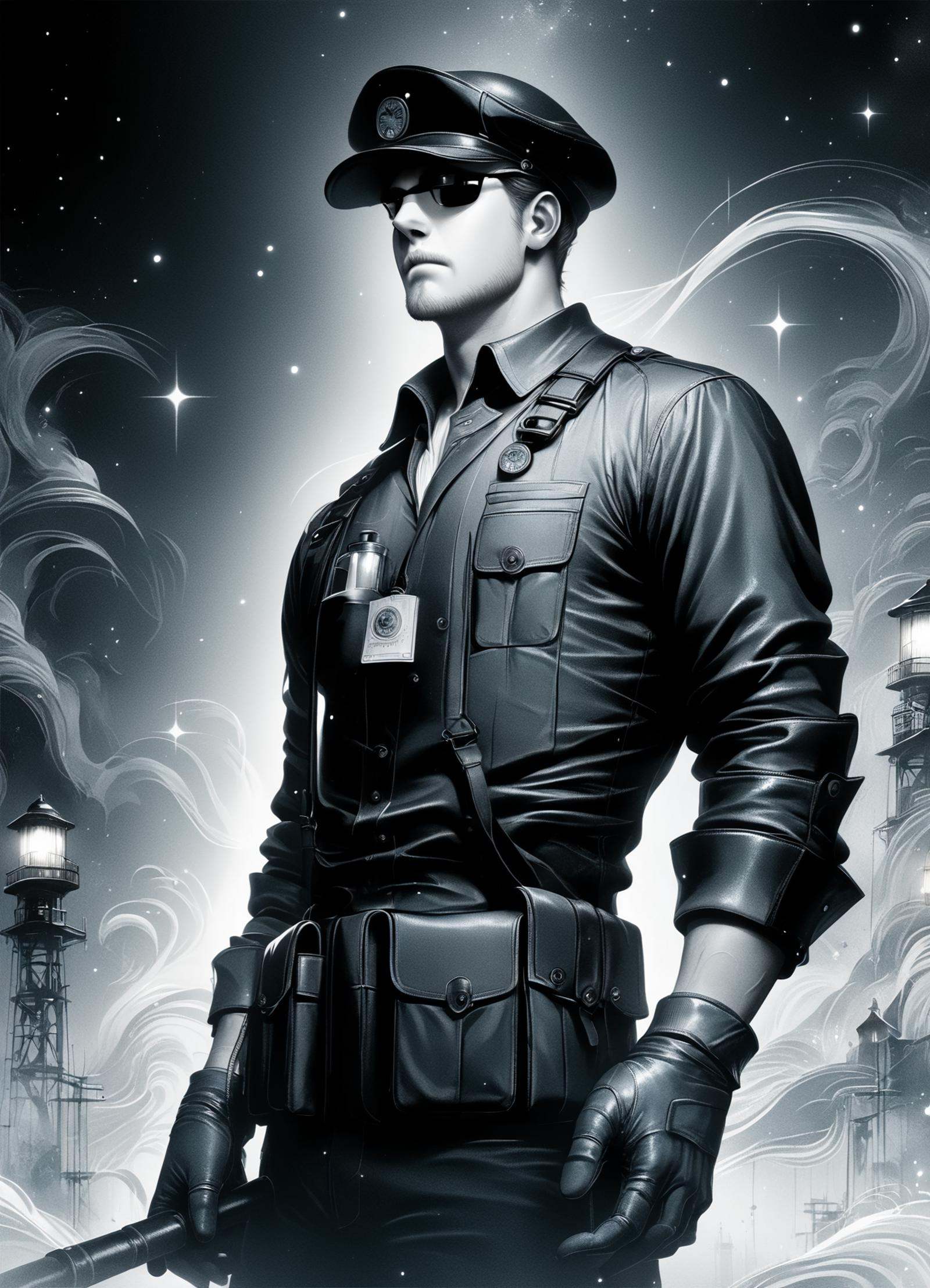 DonMN0c7urn4l1nkXL ink,  male lighthouse worker,  thaumaturge on Tensor.Art