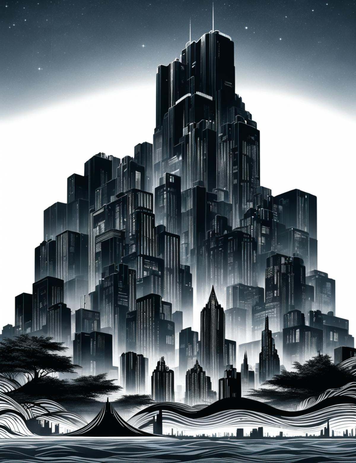 DonMN0c7urn4l1nk ink,  metropolis estate in savanna biome on Tensor.Art