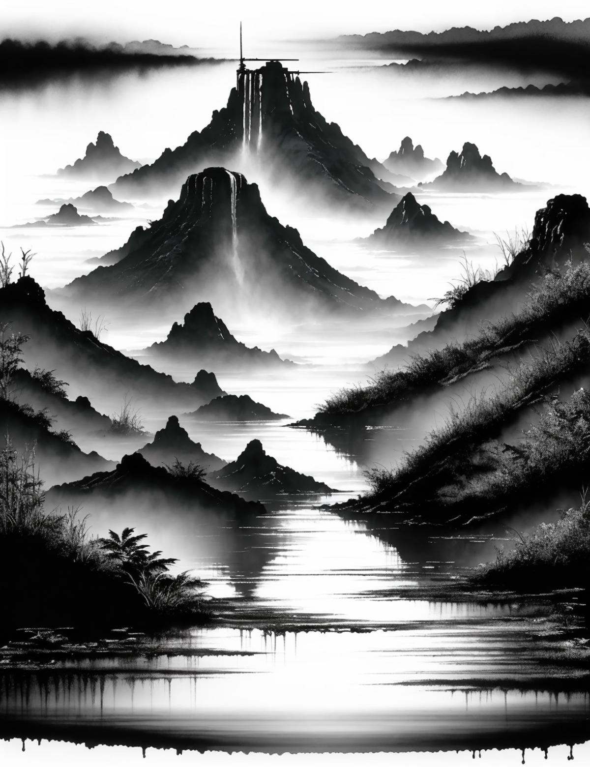 DonMW45h3d0u7 ink,  jungle,  mariana trench on Tensor.Art