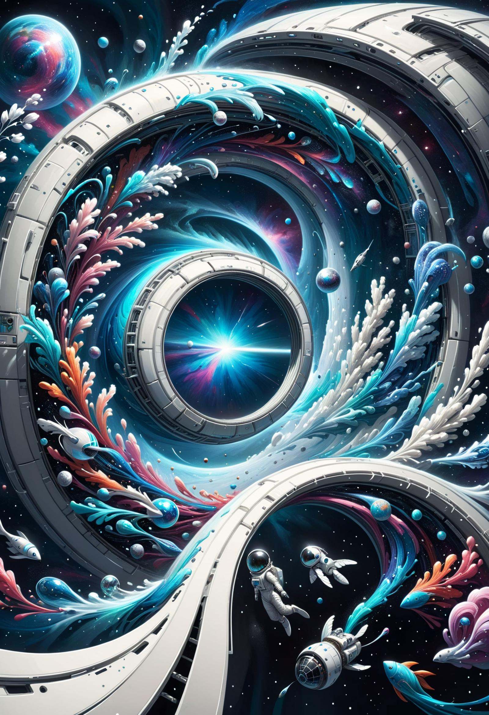 DonMW4t3r3l3XL bloom architecture space station warp gate on Tensor.Art