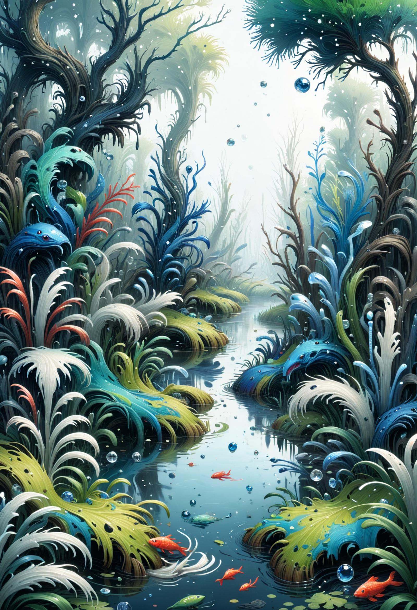DonMW4t3r3l3XL thicket in swamp biome on Tensor.Art