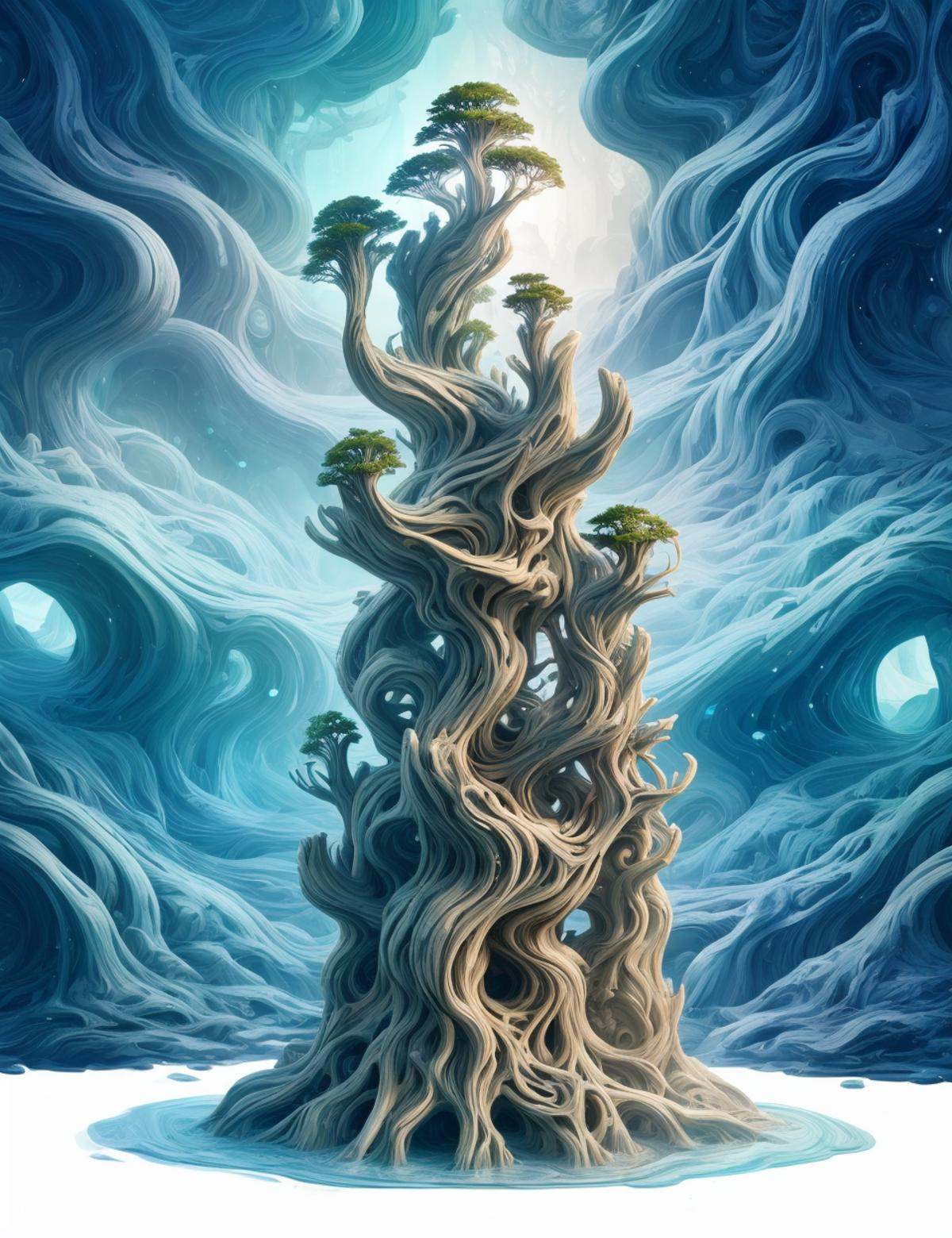 DonMW4t3r3l3 procedural shading architecture nebula cypress knees on Tensor.Art