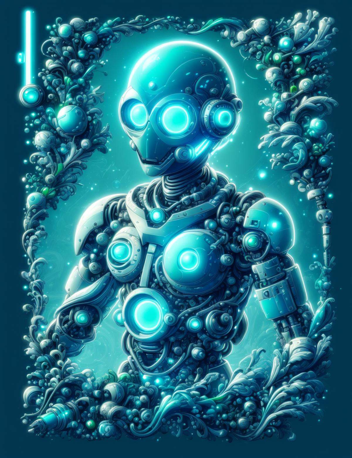 DonMW4t3r3l3 illuminate futuristic cybernetics on Tensor.Art