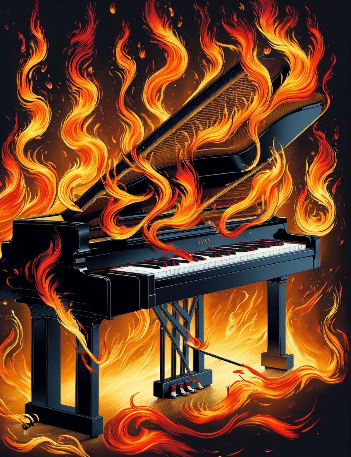 DonMF1r33l3 fire,  call and response,  mezzo piano (mp) on Tensor.Art
