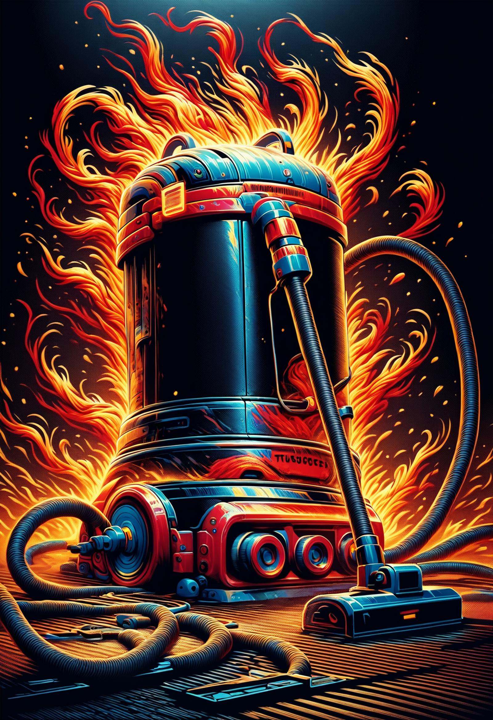 DonMF1r33l3XL vacuum cleaner,  error messages,  coils on Tensor.Art