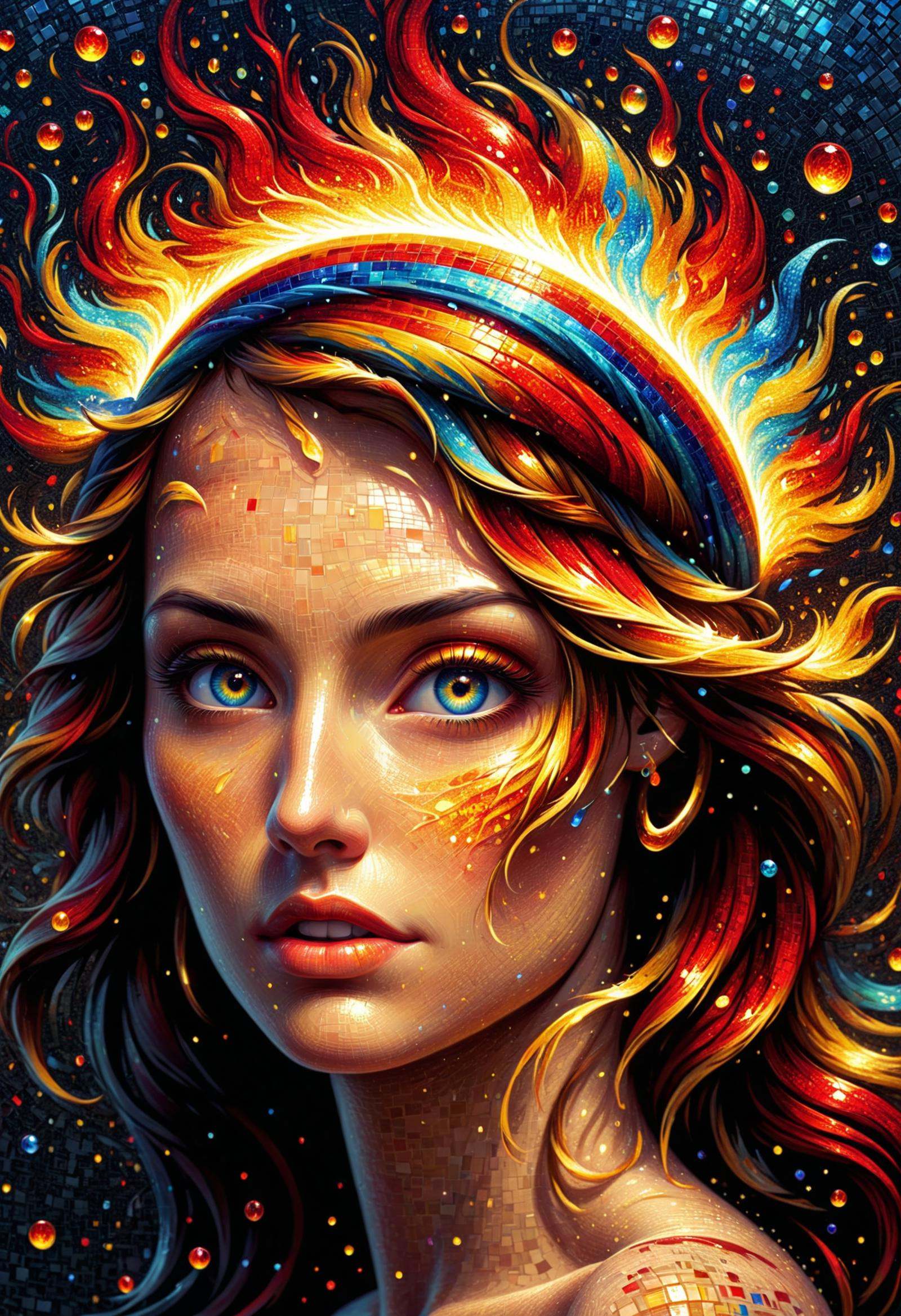 DonMF1r33l3XL mosaic art,  art galleries,  physically-based rendering on Tensor.Art
