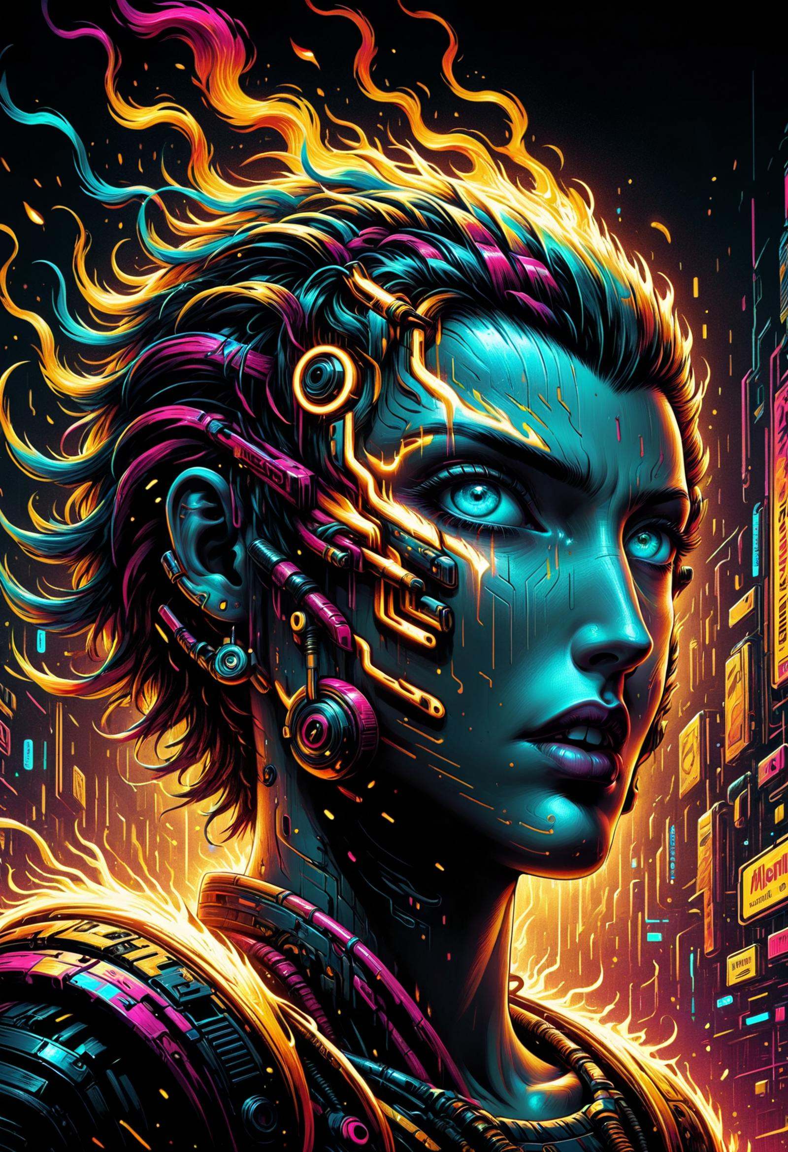 DonMF1r33l3XL postmodernism,  retro cyberpunk,  mythical on Tensor.Art