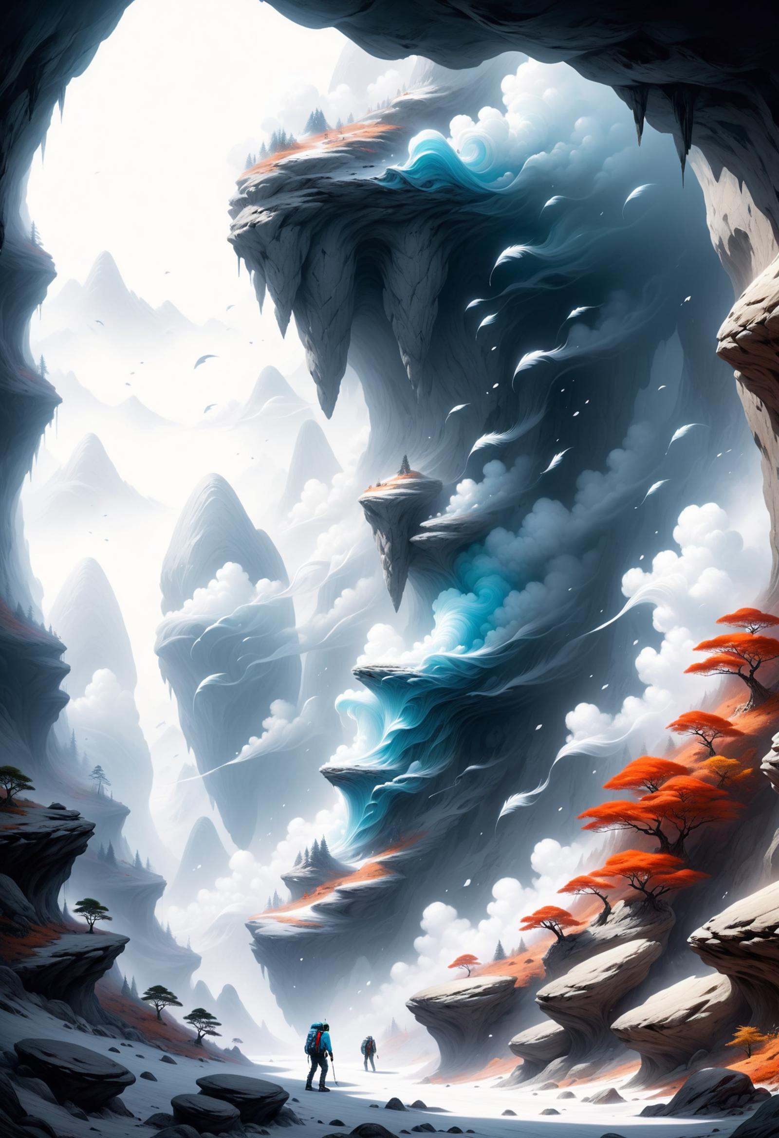 DonM41r3l3XL air,  wind,  summit in cave biome on Tensor.Art