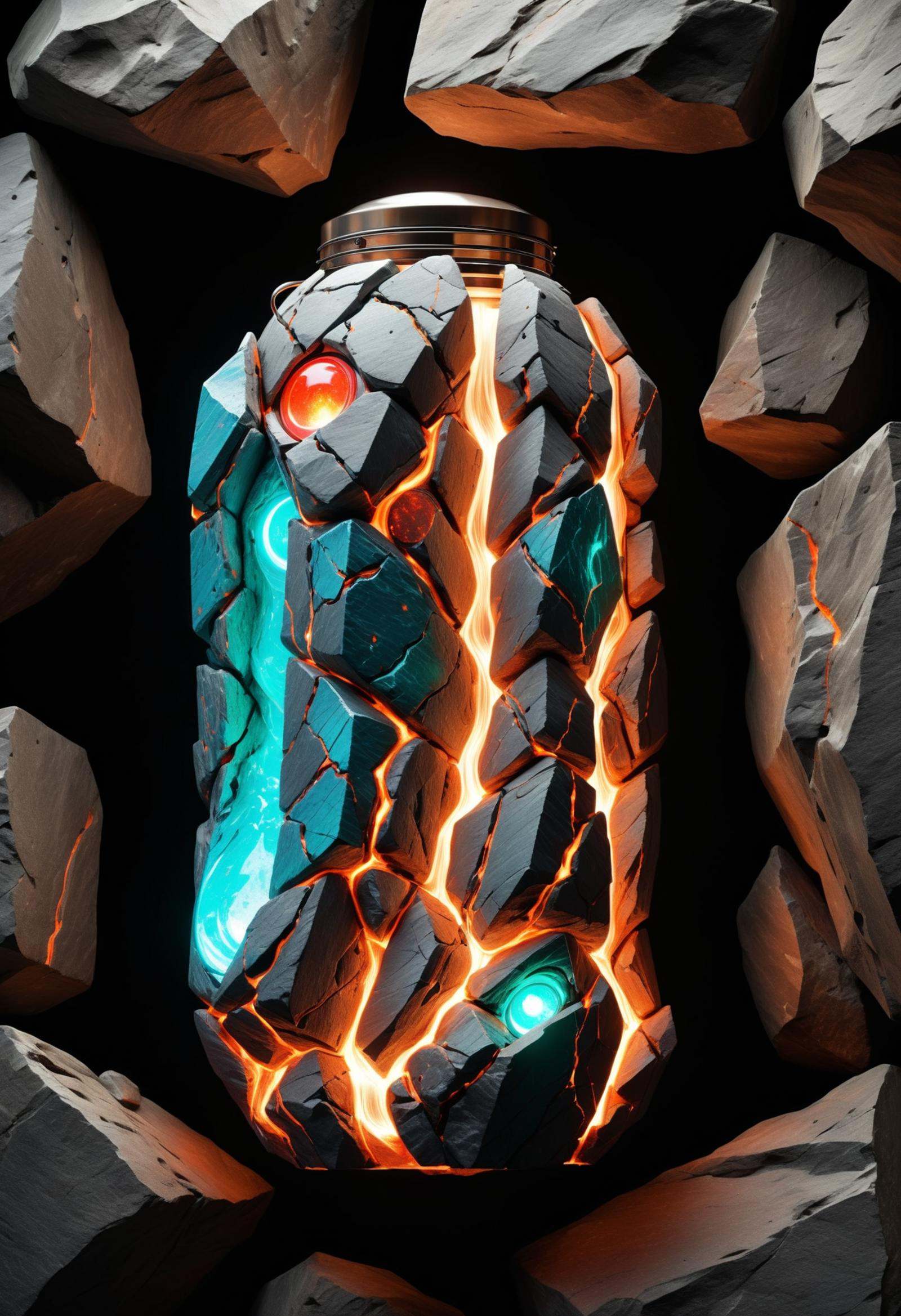 DonM34r7h3l3XL,  temporal paradox investigation unit,  schist stone on Tensor.Art