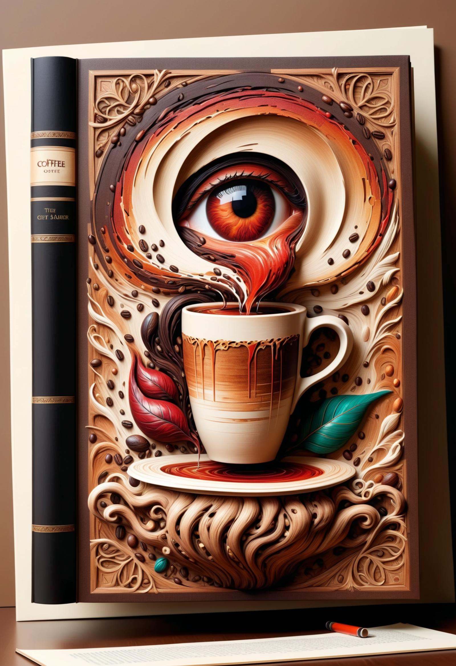 DonM34r7h3l3XL,  coffee table book book,  embossing on Tensor.Art